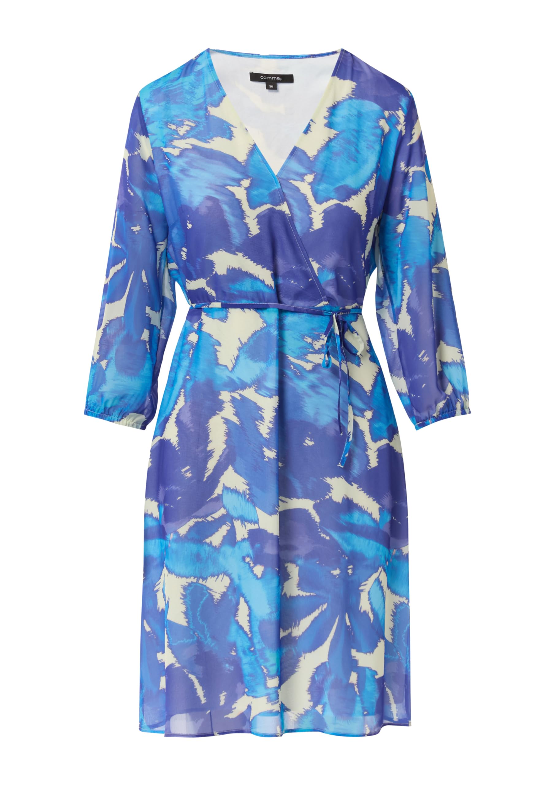 comma-chiffon-kleid-damen-kurz-v-ausschnitt-gr-36 image 3