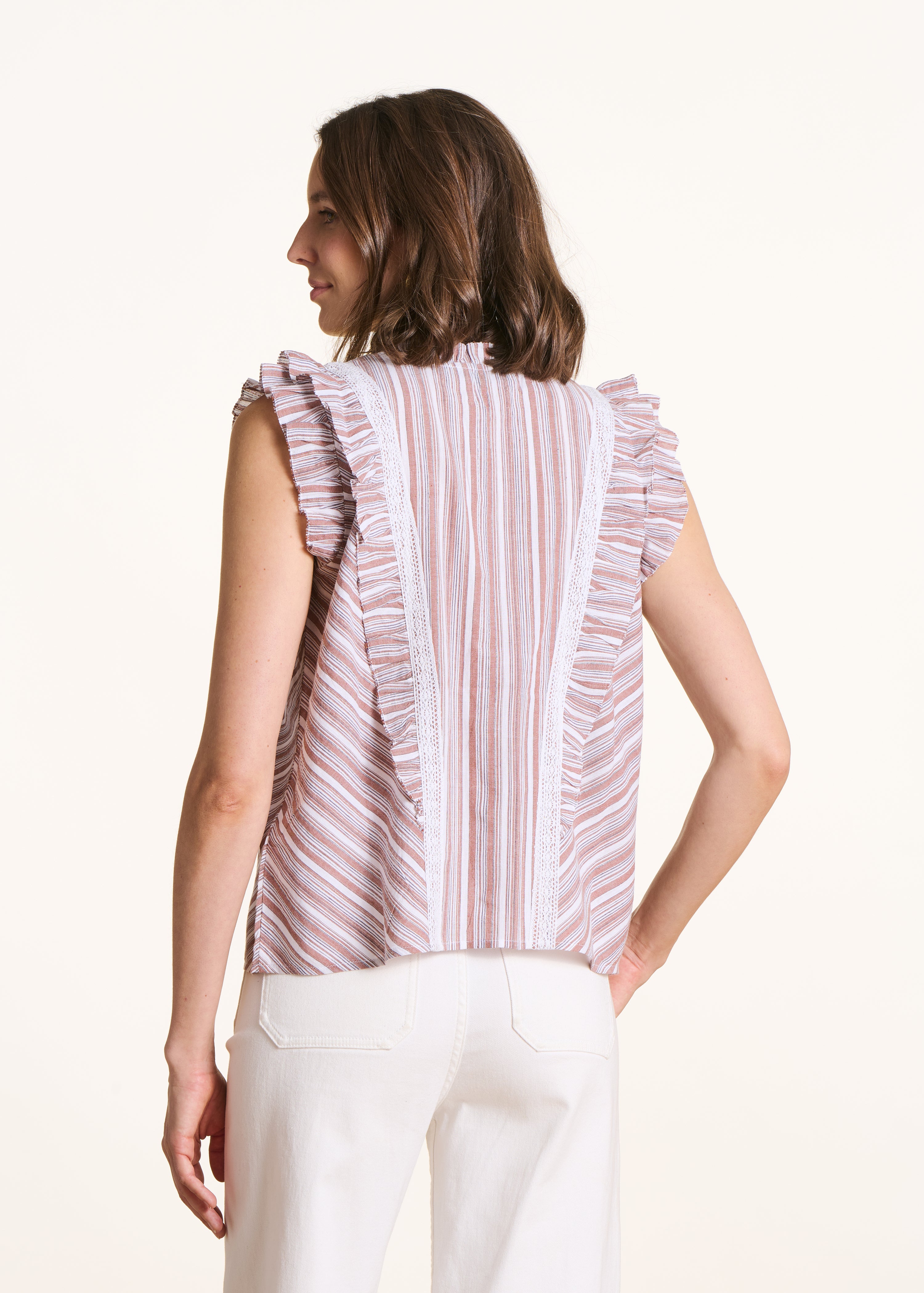 la-f-e-marabout-e-flina-bluse-rmellos-gestreift-wei-braun image 3