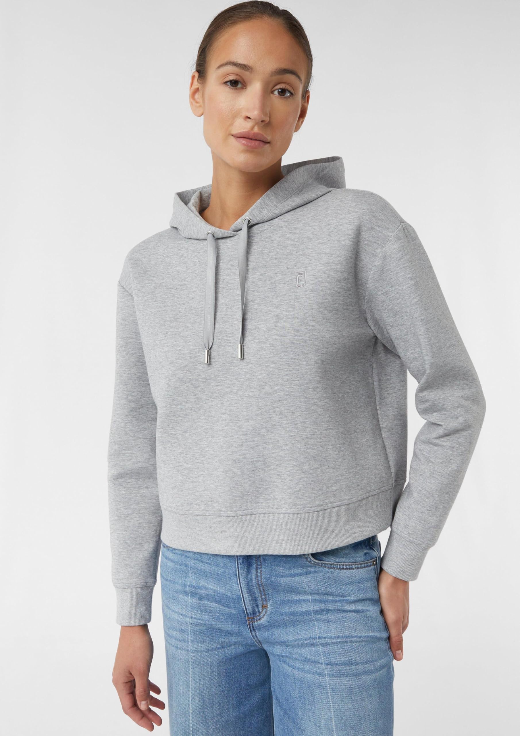 comma-verk-rztes-sweatshirt-kapuze-logo-stickerei-steingrau-44 image 5