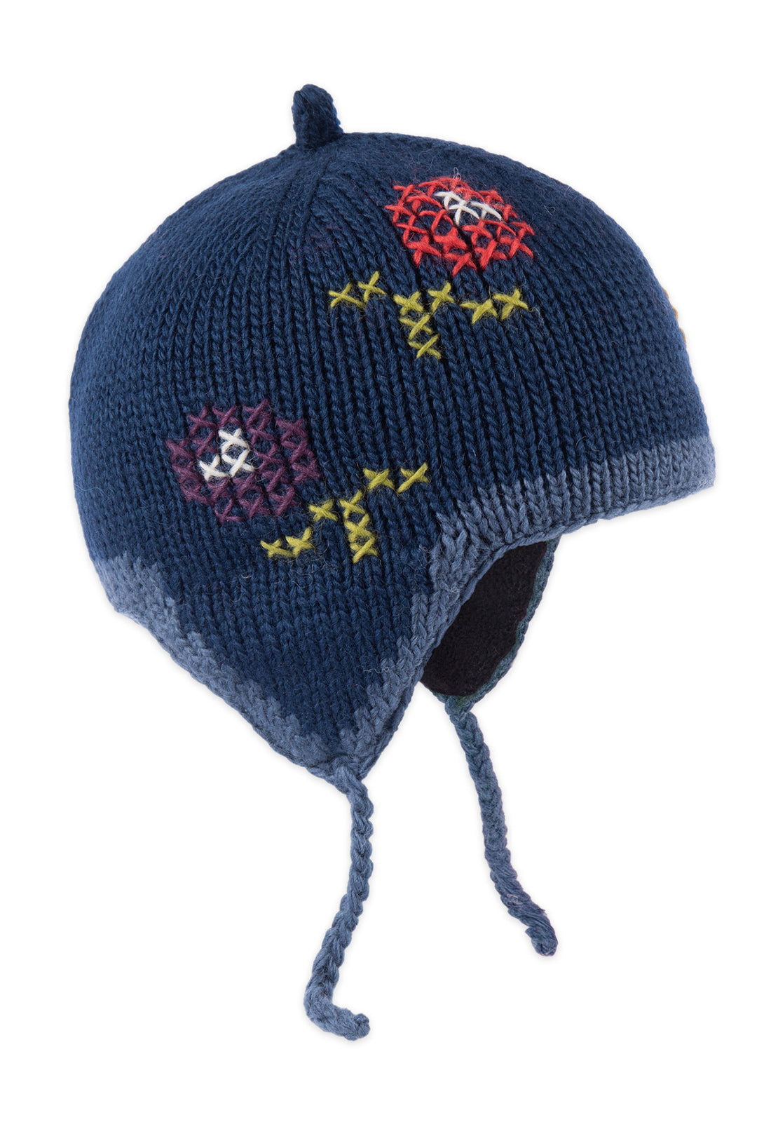 moshiki-kunal-kids-strickm-tze-wolle-navy-ohrklappen image 2
