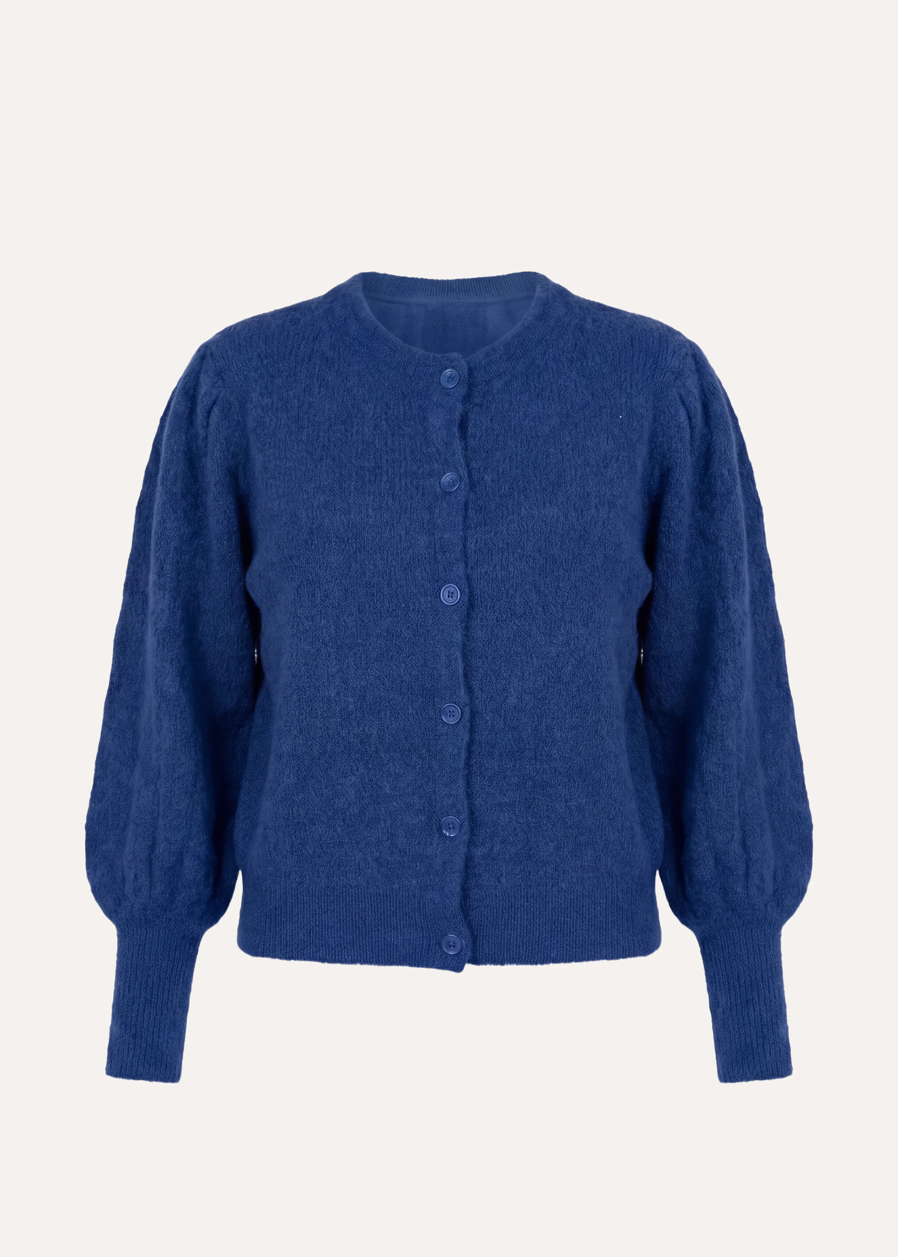 la-f-e-marabout-e-gadiri-strickjacke-saphirblau-alpaka image 6
