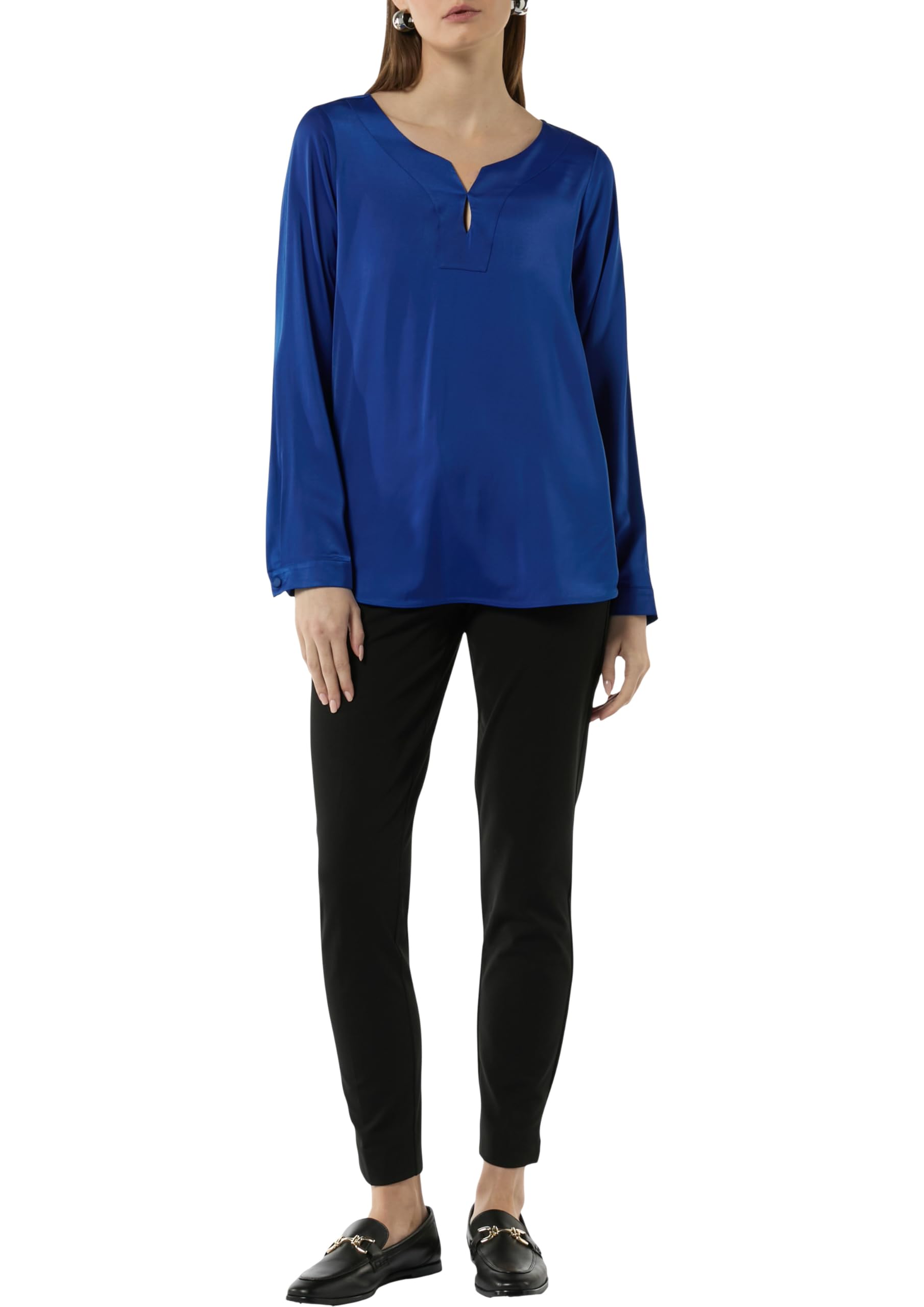 comma-satinbluse-mit-tunika-ausschnitt-bluse-gr-42-ozeanblau image 7