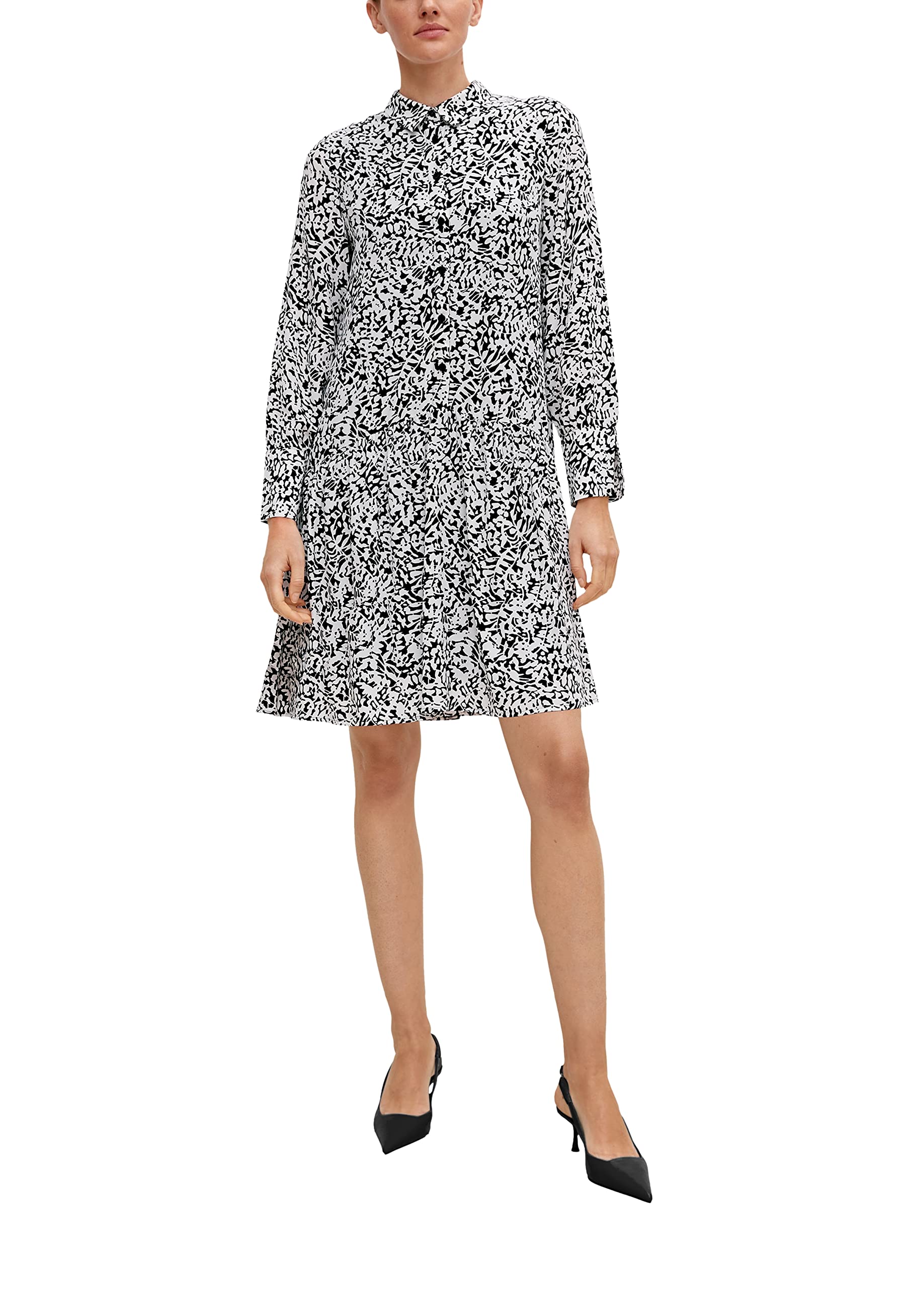 comma-damen-kleid-schwarz-alltags-kleid-gerade image 5
