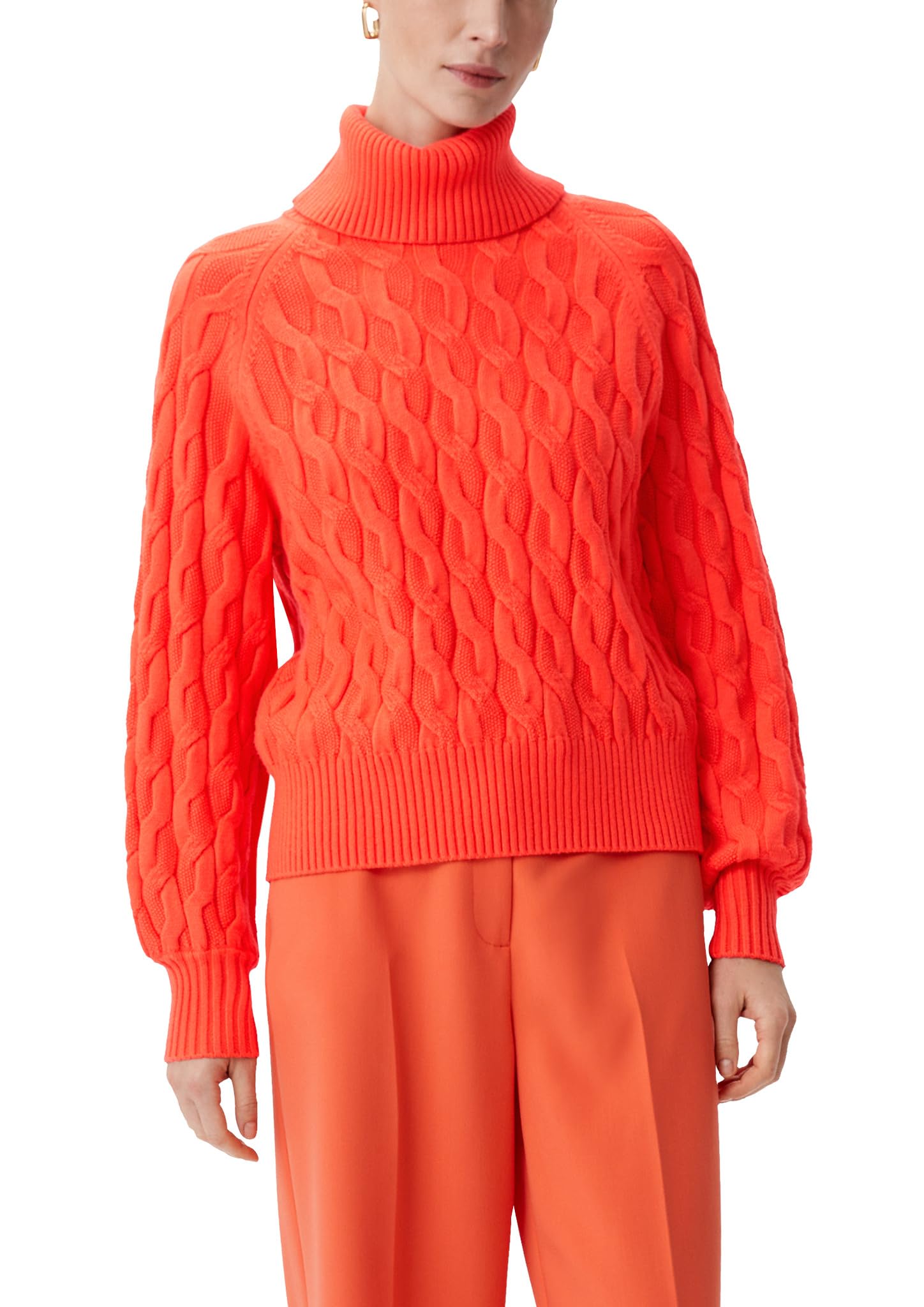 comma-rollkragenpullover-strickmuster-pfirsich image 7