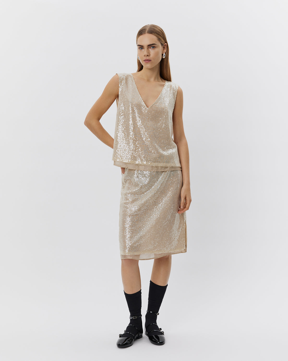 sofie-schnoor-beatasw-top-damen-beige-mit-pailletten image 2