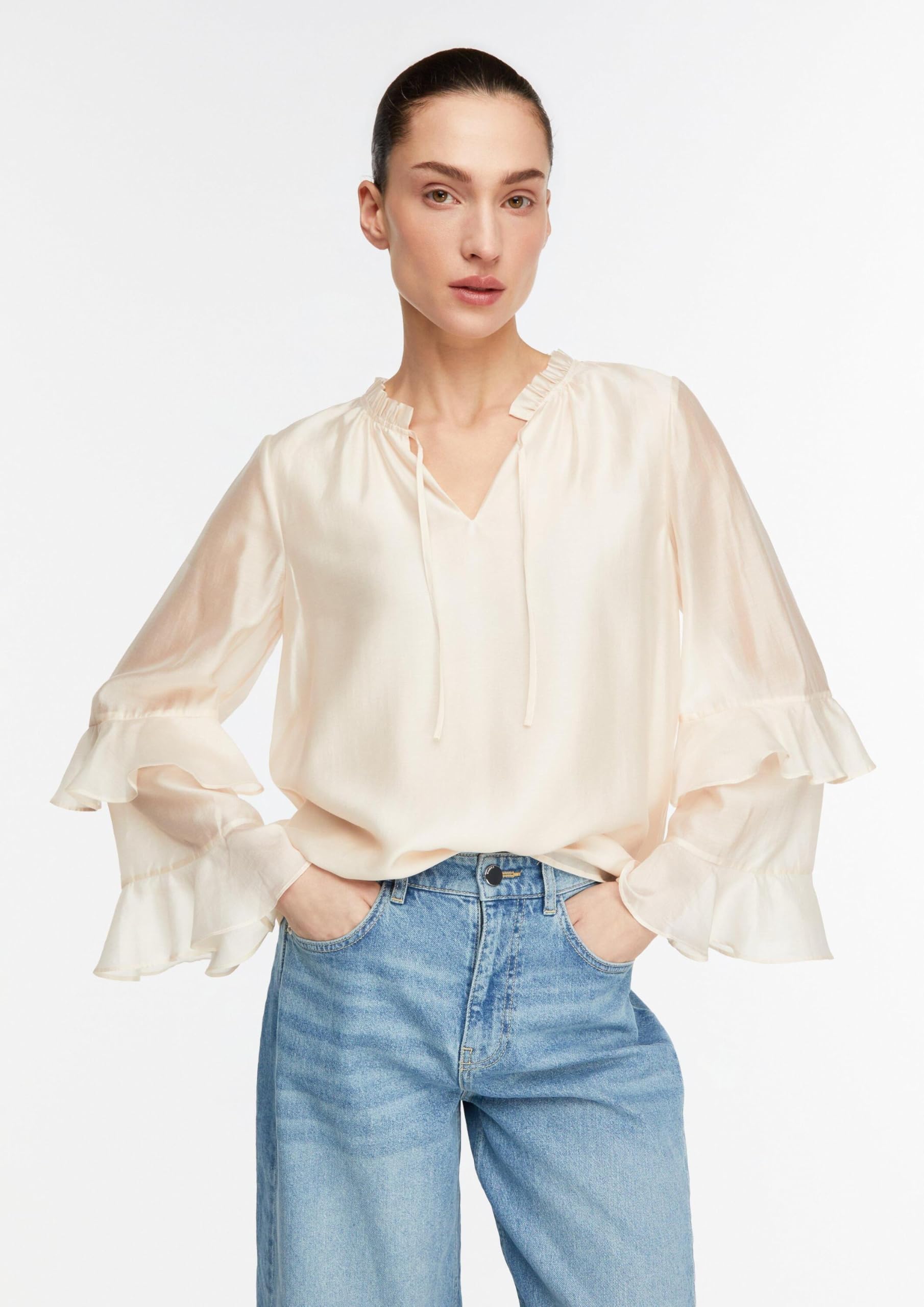 comma-blouses-lyocell-bluse-navy-gr-e-34-langarm image 3