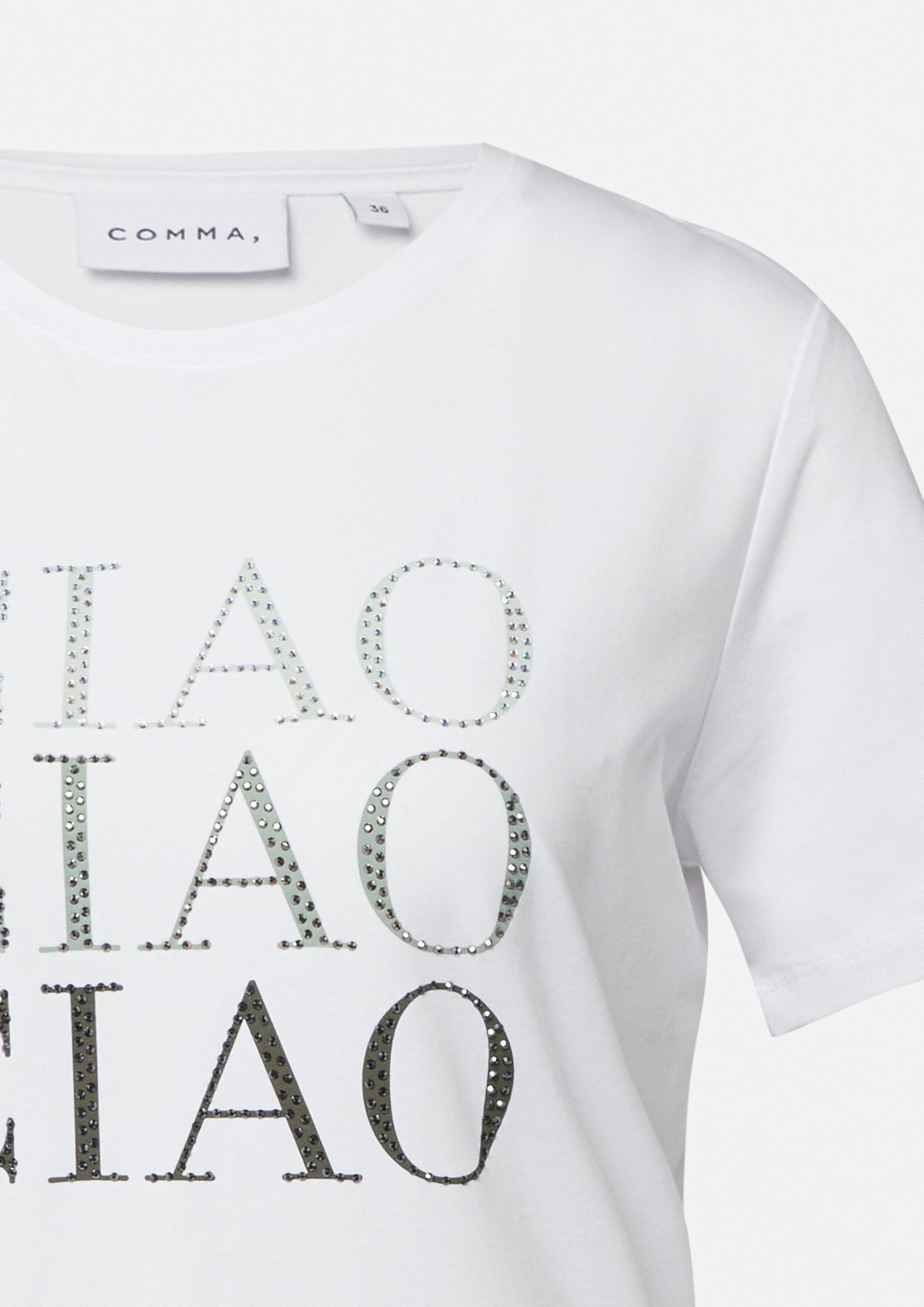 comma-jersey-t-shirt-strasssteinchen-gr-34-print image 6