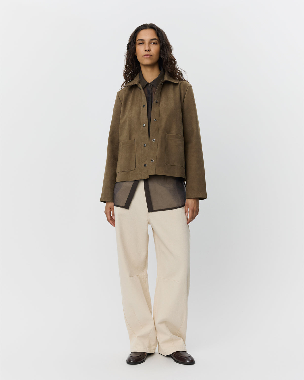 sofie-schnoor-martinasw-jacket-lederjacke-army-green image 2