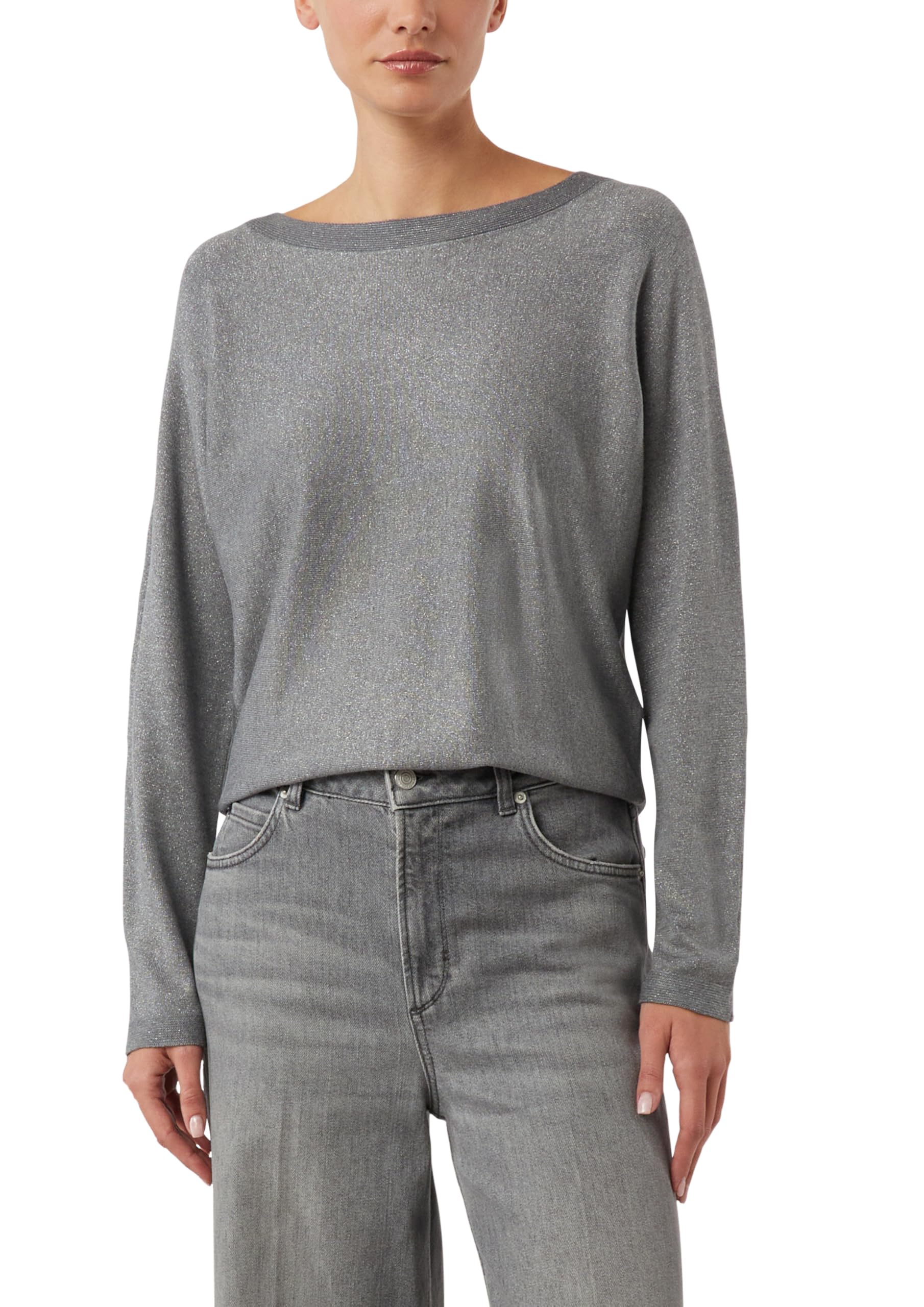 comma-knitwear-feinstrick-pullover-fledermaus-rmel-gr-42-glitzer image 1