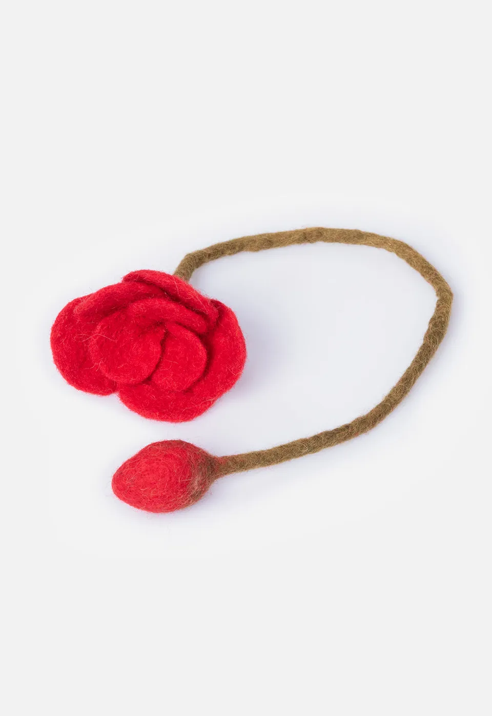 moshiki-side-pocket-bloom-tie-filzblume-red-rose-schurwolle image 1
