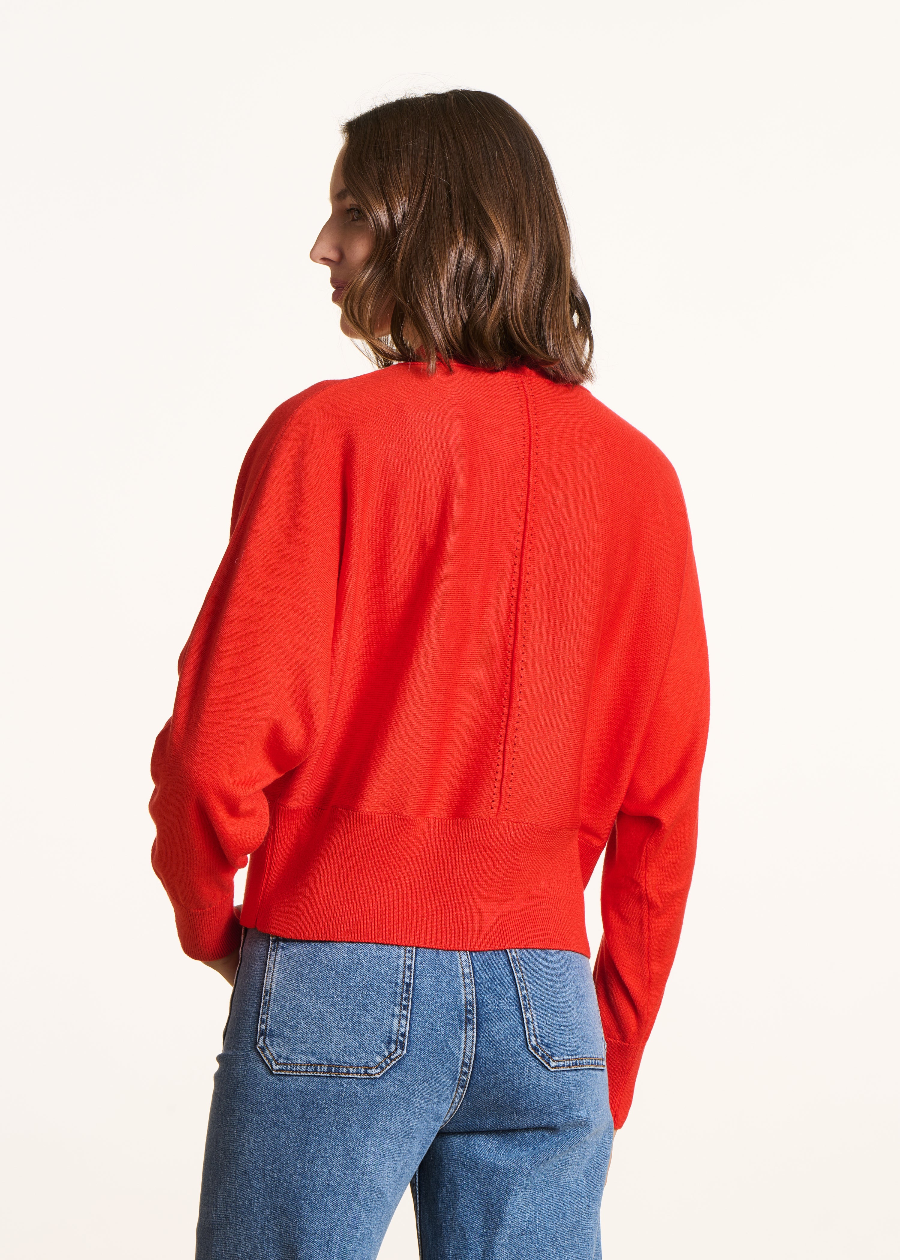 la-f-e-marabout-e-foxy-strickjacke-rot-feinstrick-weit image 3