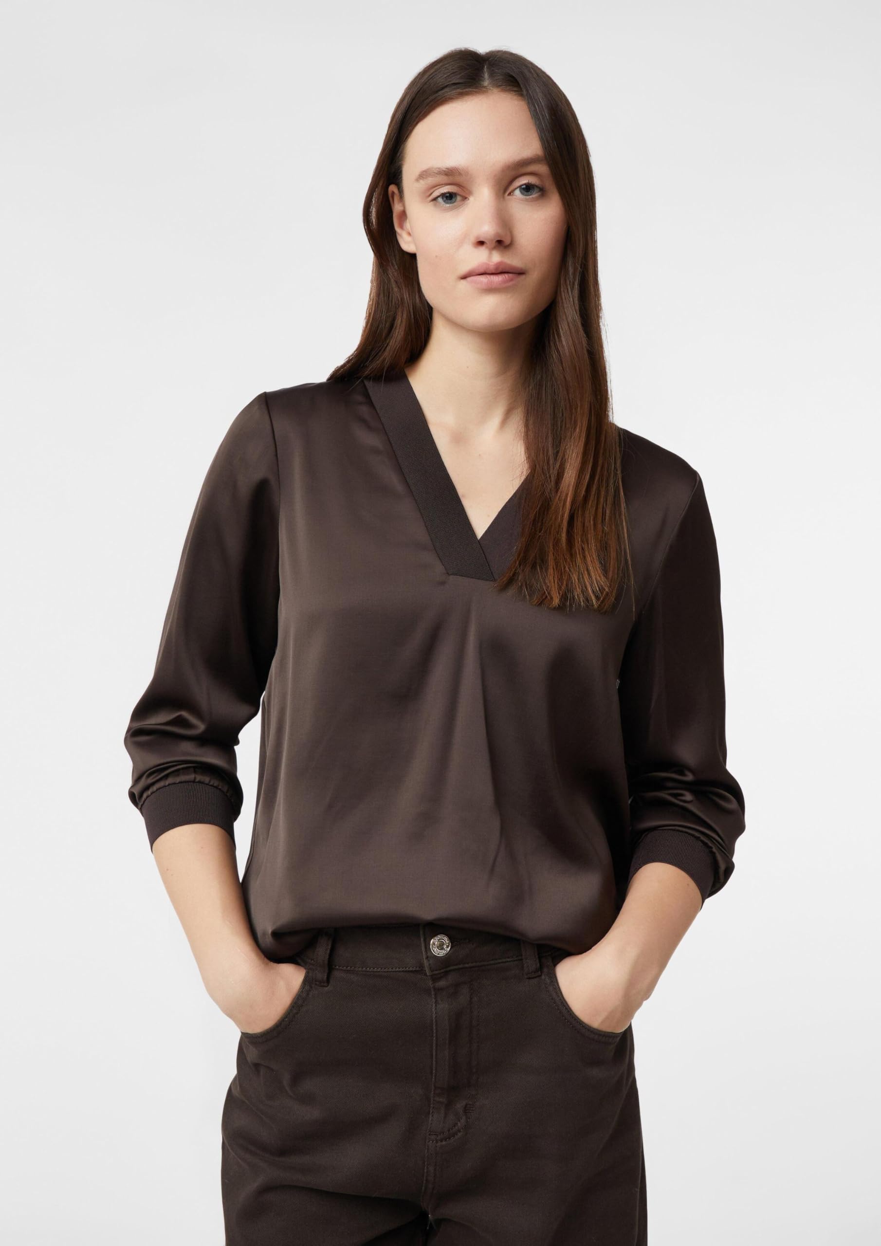 comma-blouses-satinbluse-v-ausschnitt-creme-wei image 6
