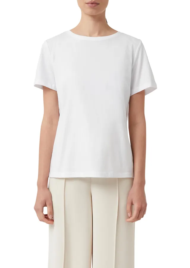 comma-tops-t-shirt-baumwolle-logo-wei-gr-38 image 1