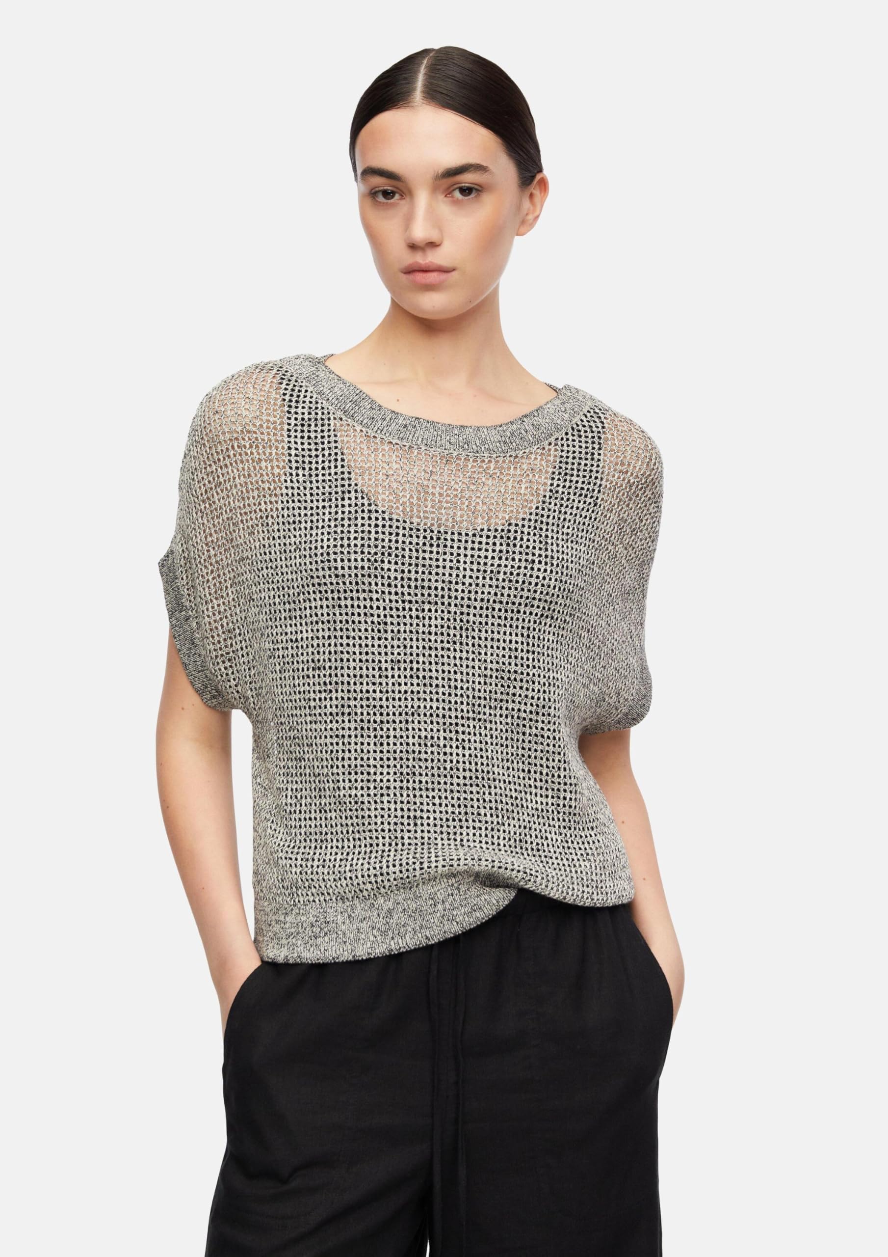 comma-knitwear-strickpullover-loose-fit-ajour-u-boot-ausschnitt image 6