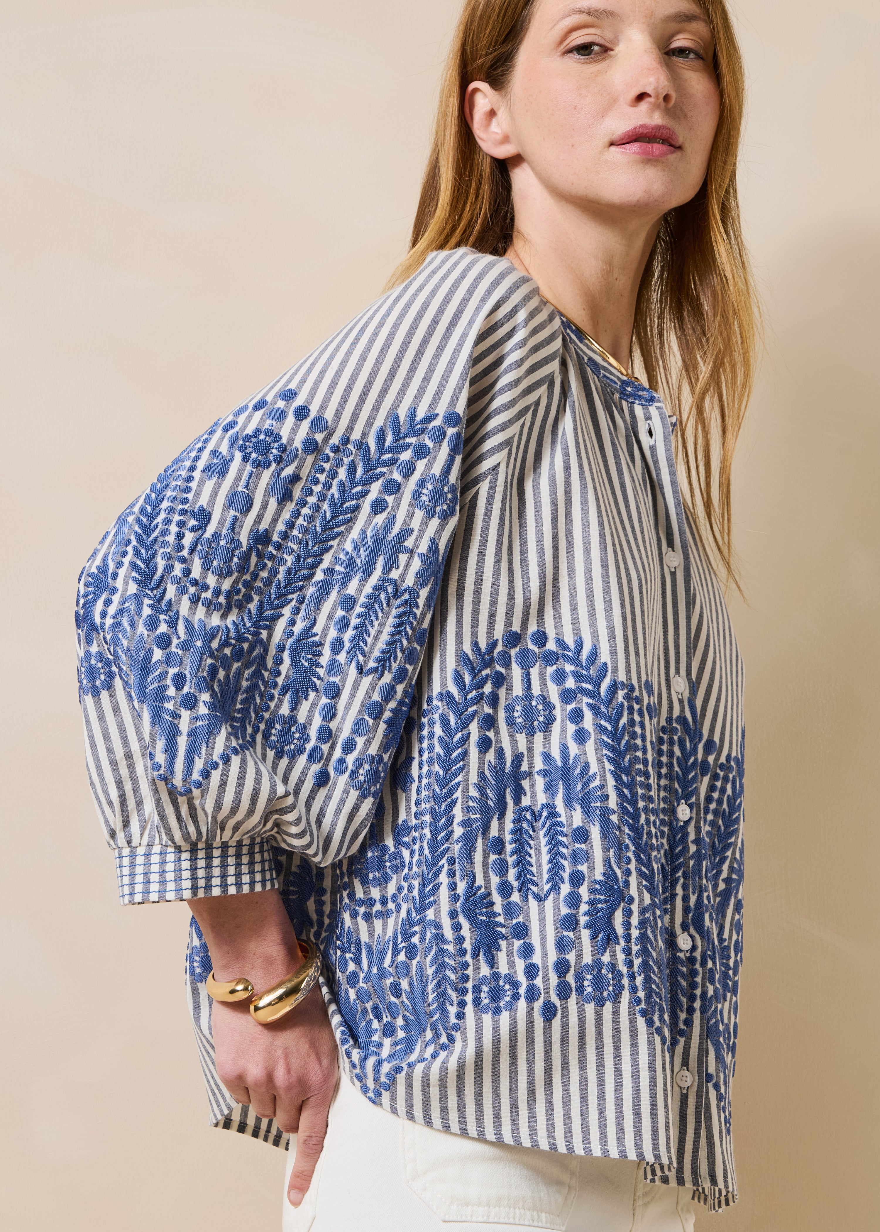 la-f-e-marabout-e-felvia-bluse-navy-streifen-gr-38 image 1