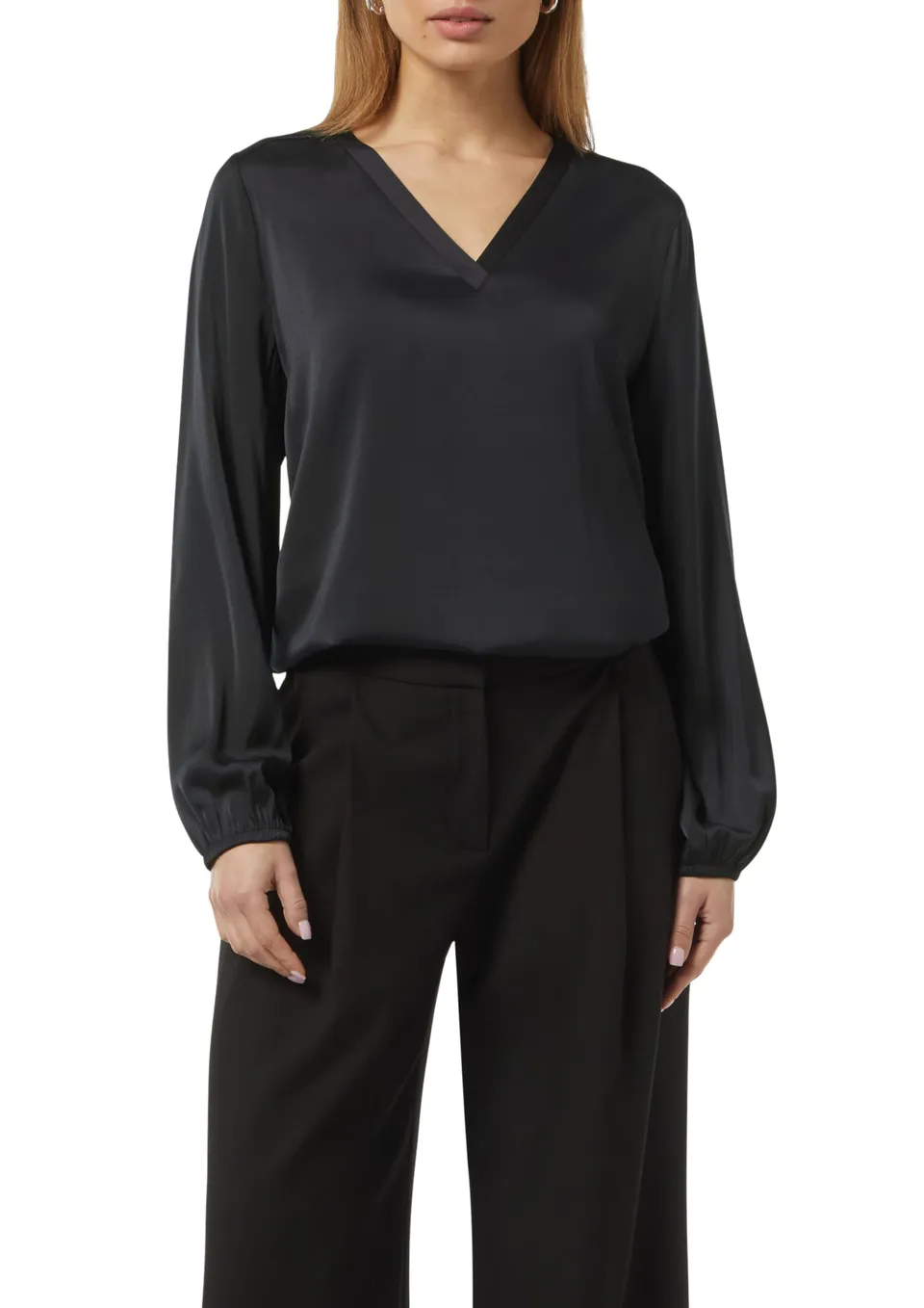 comma-satin-bluse-v-ausschnitt-gr-e-34-elastisch image 1