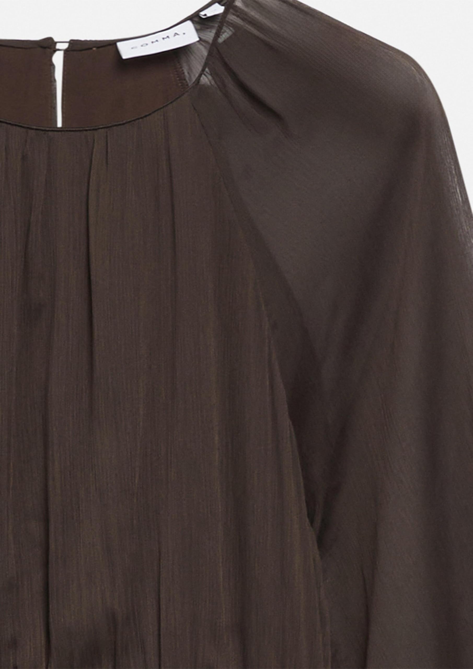 comma-maxikleid-chiffon-langarm-kleid-38-semi-transparent image 5