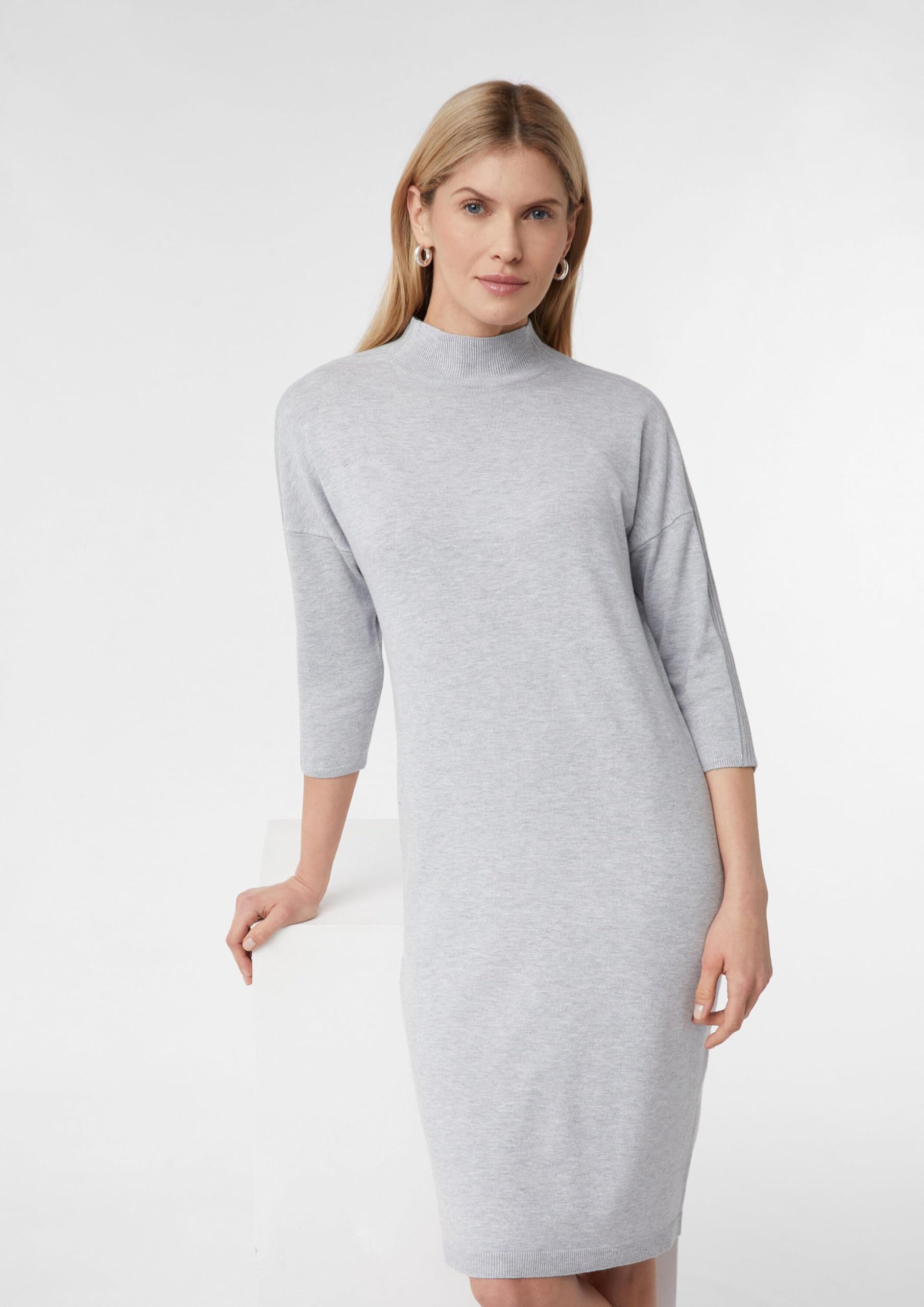 comma-dresses-kleid-2169571-midi-stehkragen-gr-46-schwarz image 6