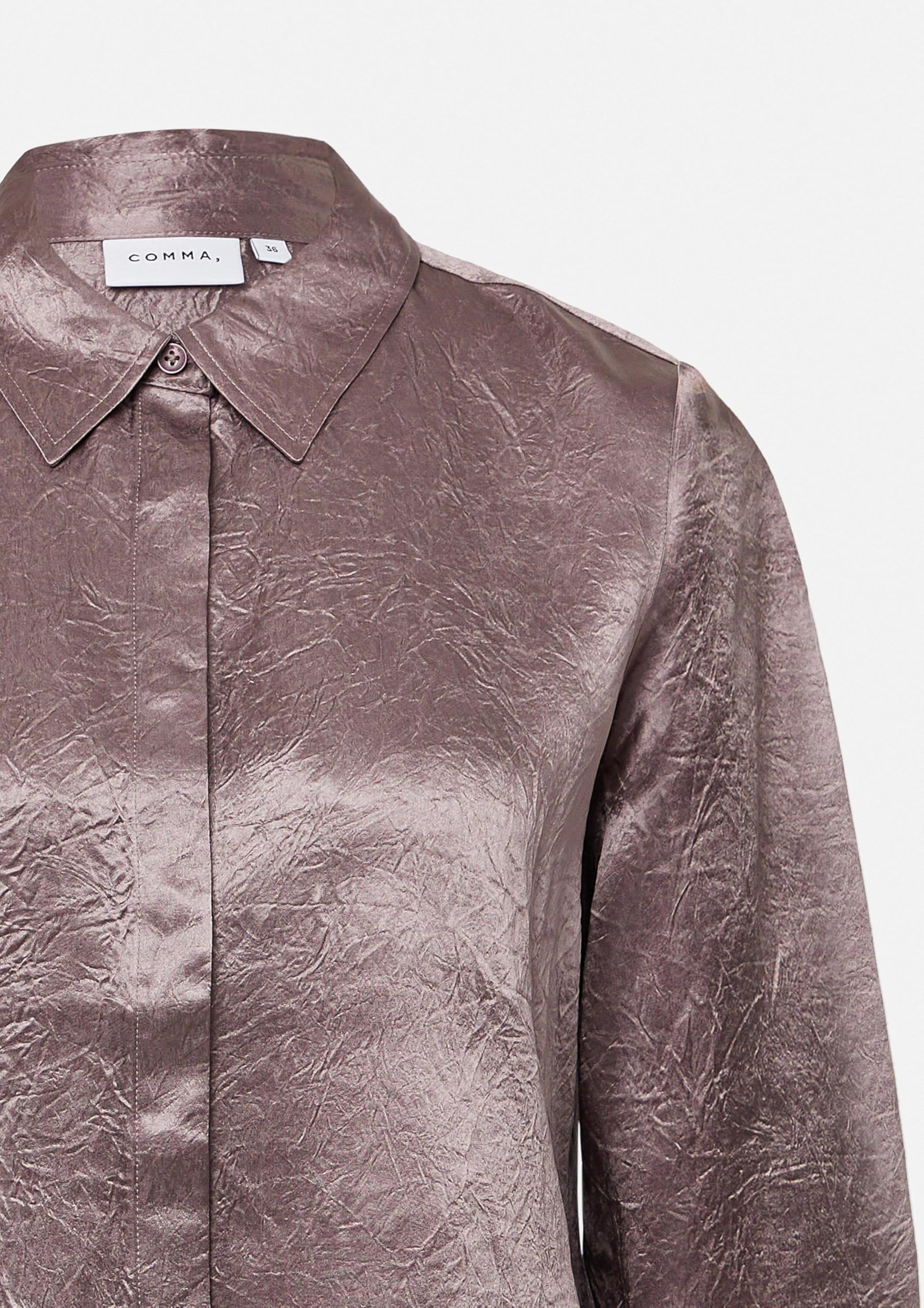 comma-hemdbluse-crinkled-satin-altrosa-damen image 7