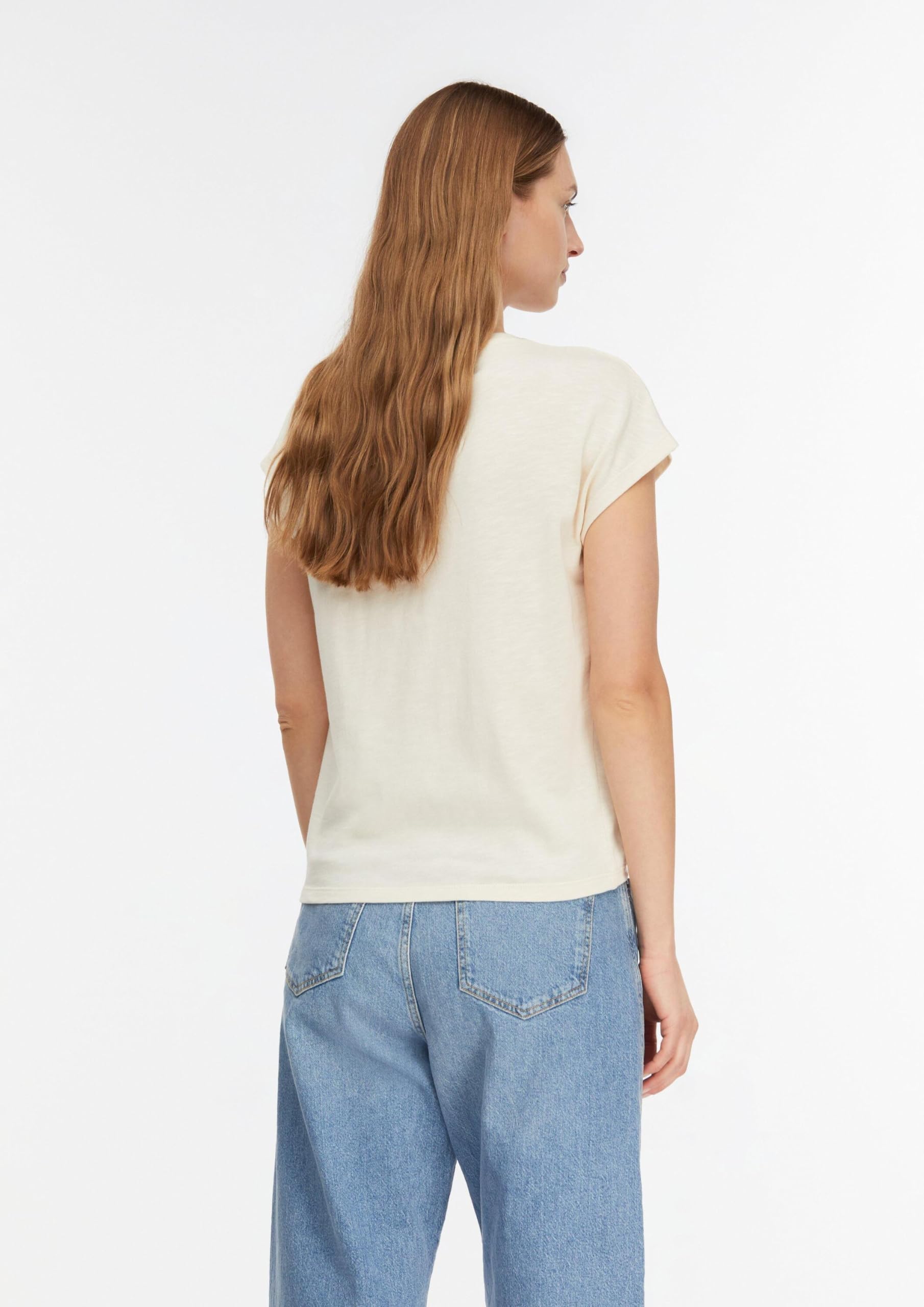 comma-t-shirt-regular-fit-rundhals-kurzarm-dunkelbraun image 7