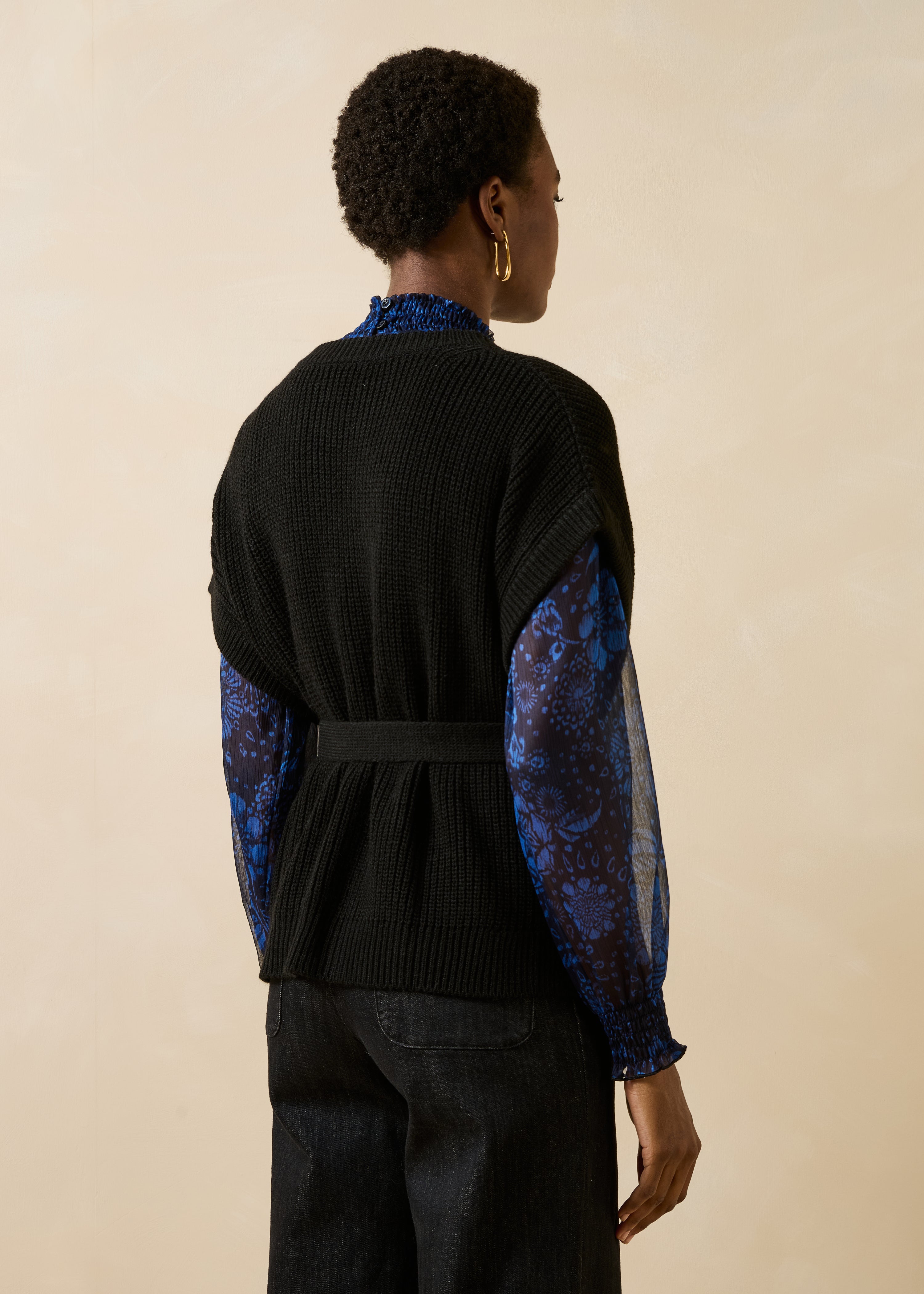 la-f-e-marabout-e-gloset-strickweste-schwarz-wolle image 3