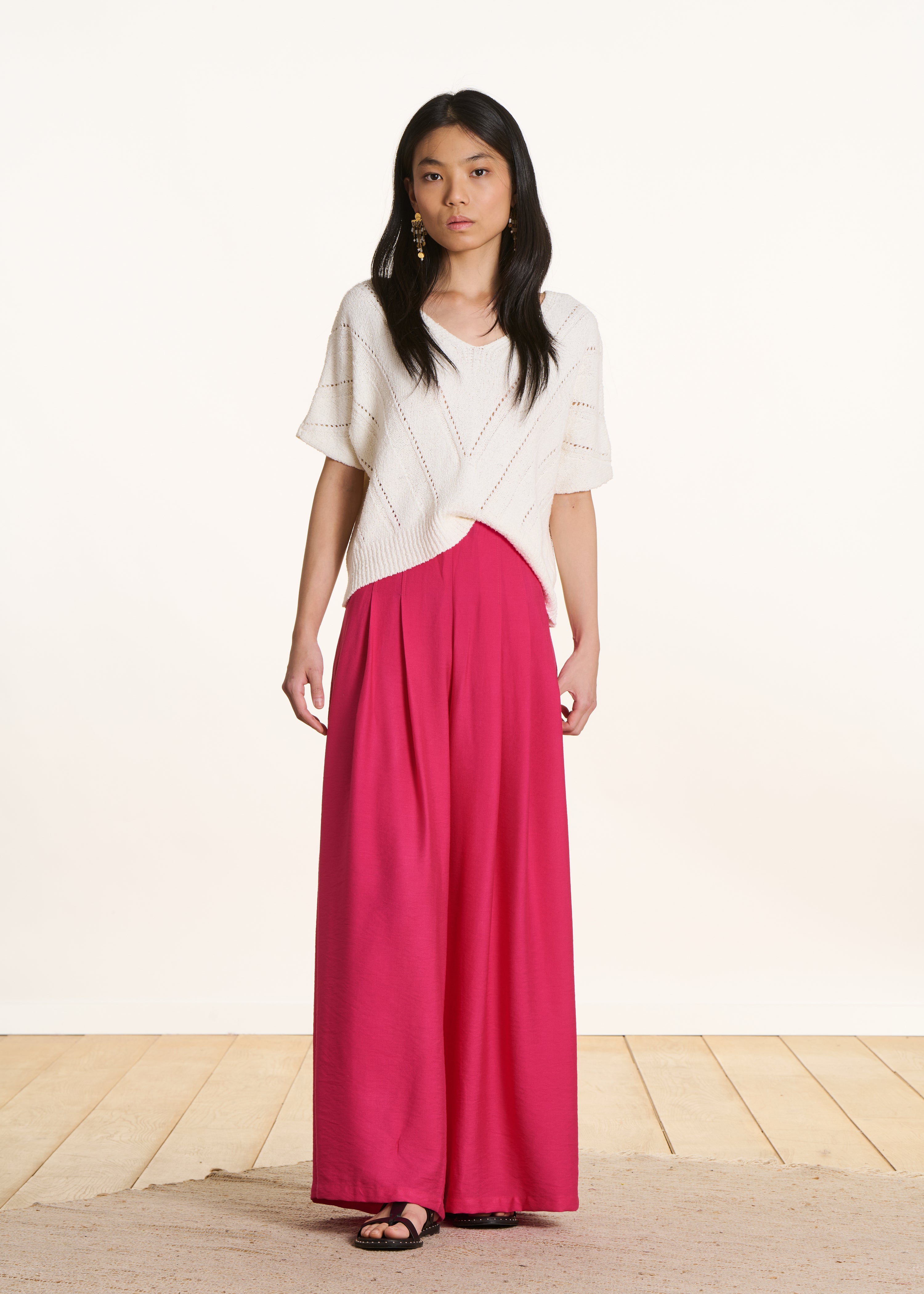 la-f-e-marabout-e-veroni-hose-fuchsia-weites-bein-gr-38 image 1
