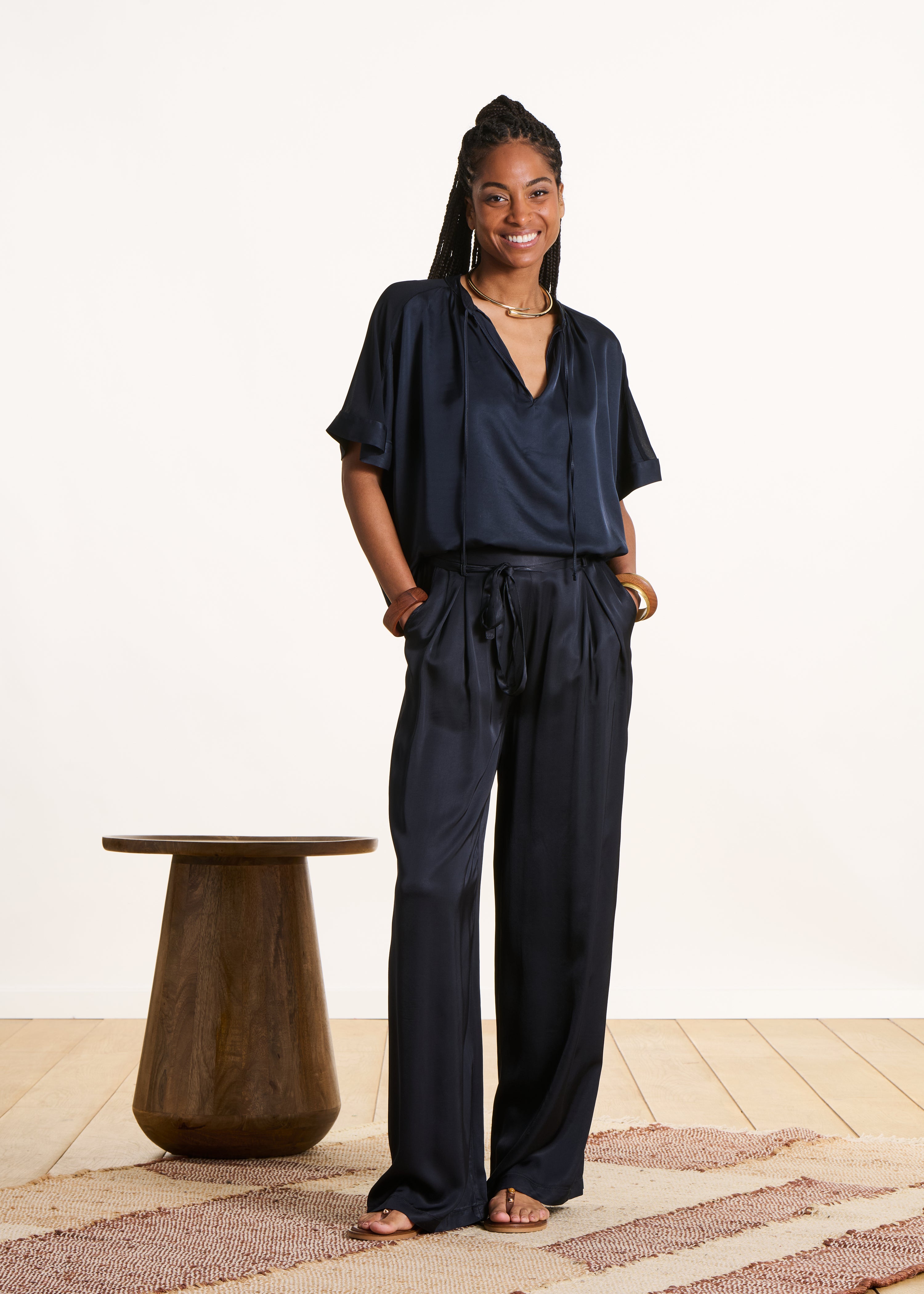 la-f-e-marabout-e-felina-bluse-bleu-encre-satin image 2
