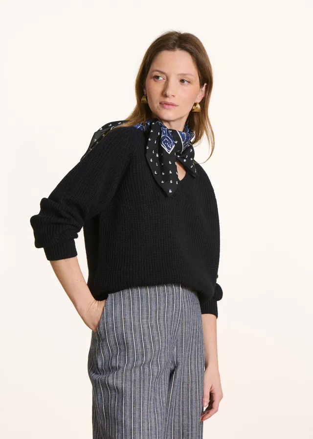la-f-e-marabout-e-pulls-tarax-pullover-rippstrick-marine-blau image 1
