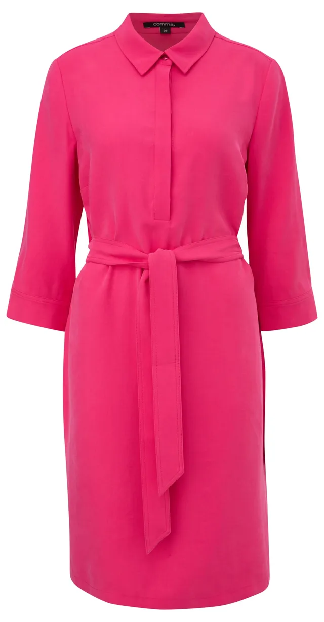 comma-blusenkleid-kleid-mit-bindeg-rtel-damen image 1