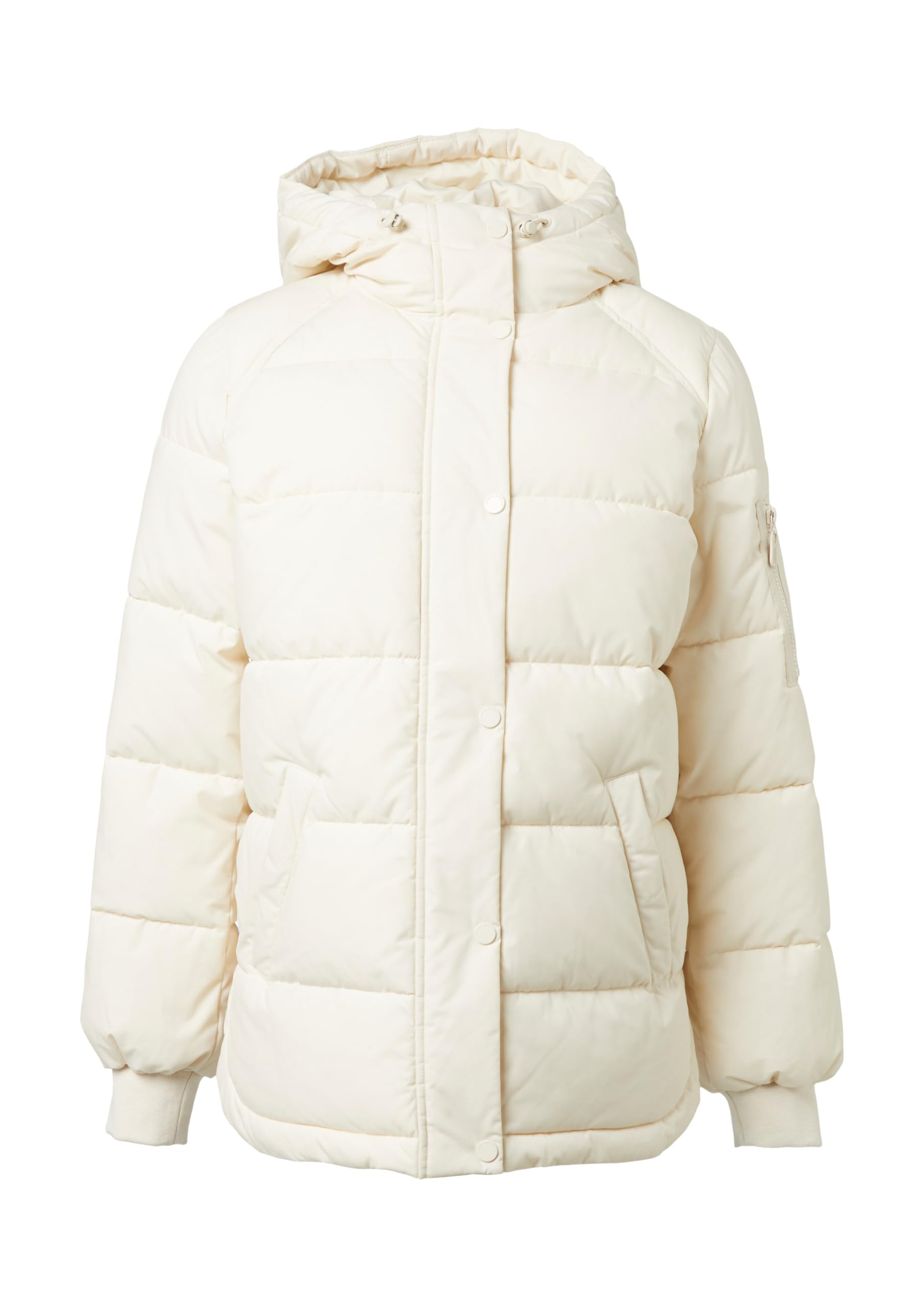 comma-steppjacke-damen-gr-40-beige-kapuze-baumwolle image 3