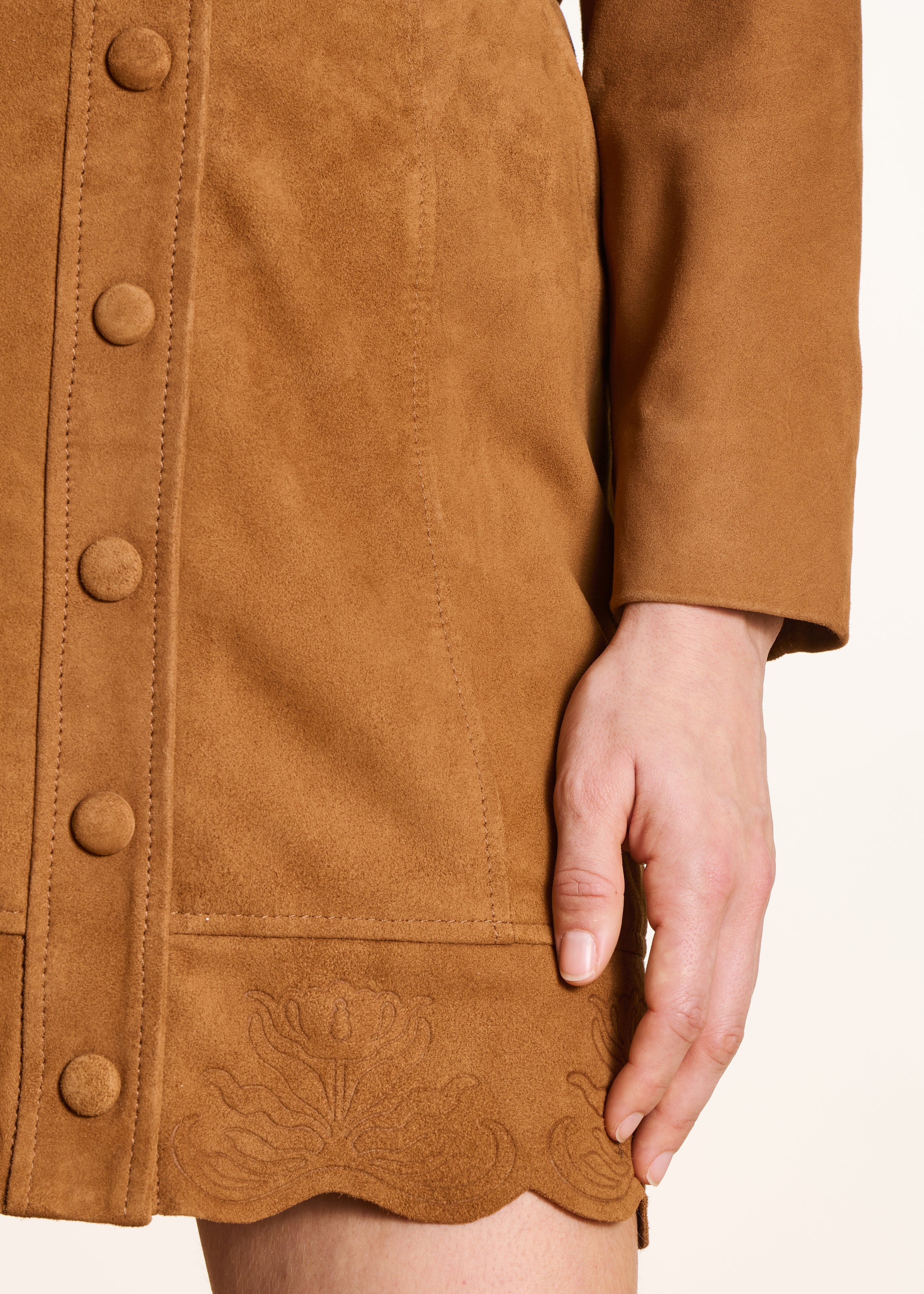 la-f-e-marabout-e-frena-minirock-camel-leder-optik-toffee image 6