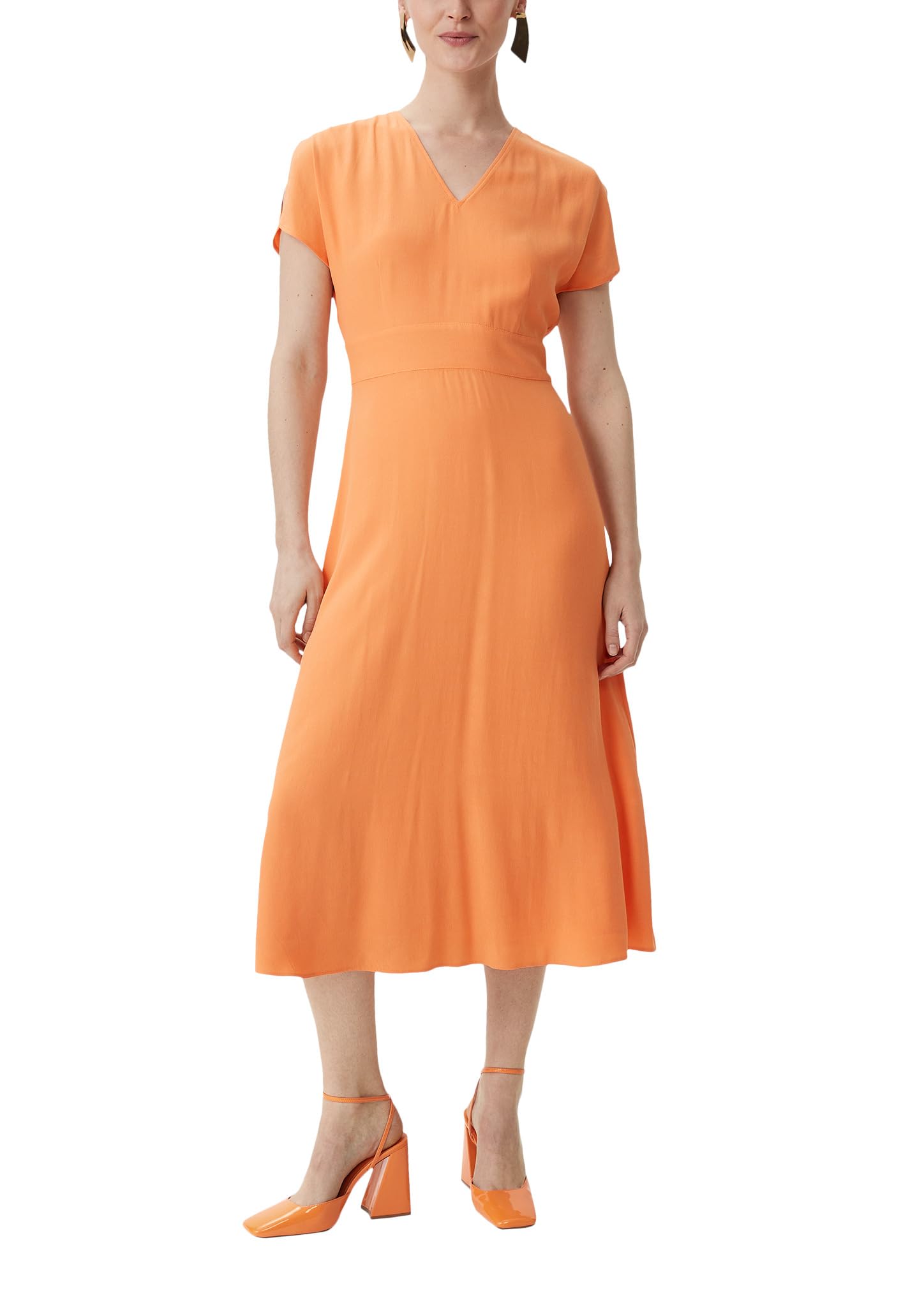 comma-midi-kleid-satin-damen-orange-rosa-gr-34-46 image 7