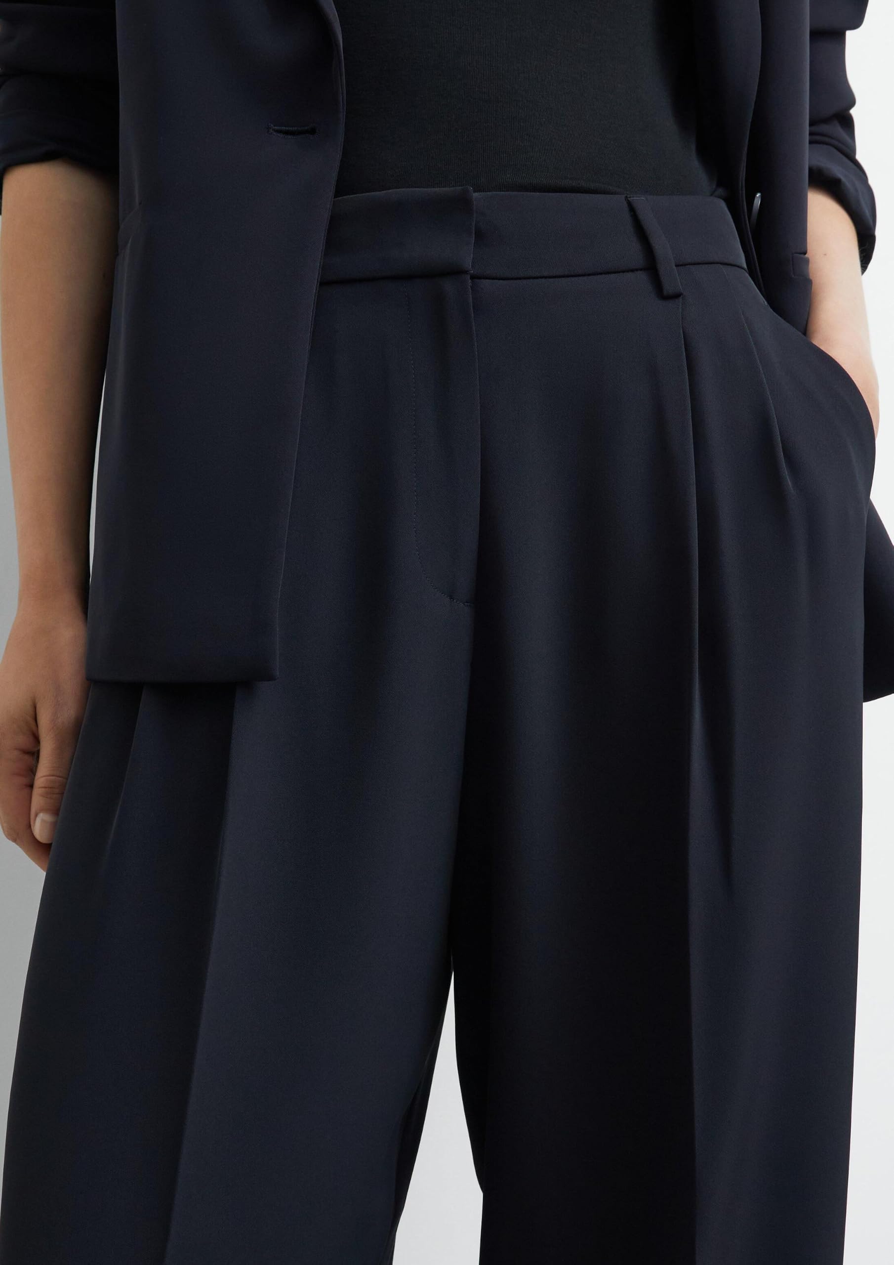 comma-bundfaltenhose-wide-leg-ankle-mid-rise-navy-gr-34 image 3