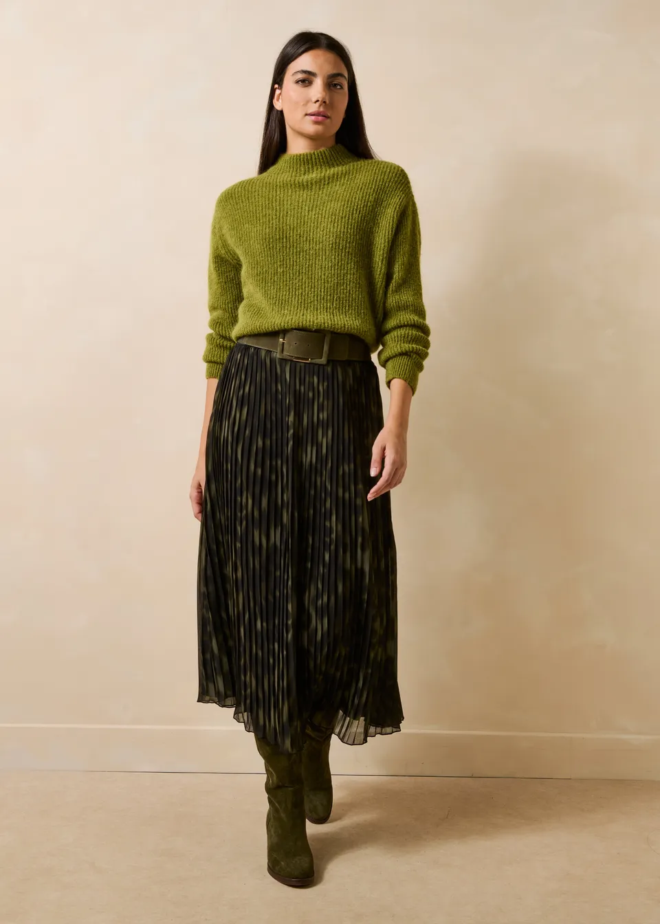 la-f-e-marabout-e-chana-plisseerock-khaki-lang image 1
