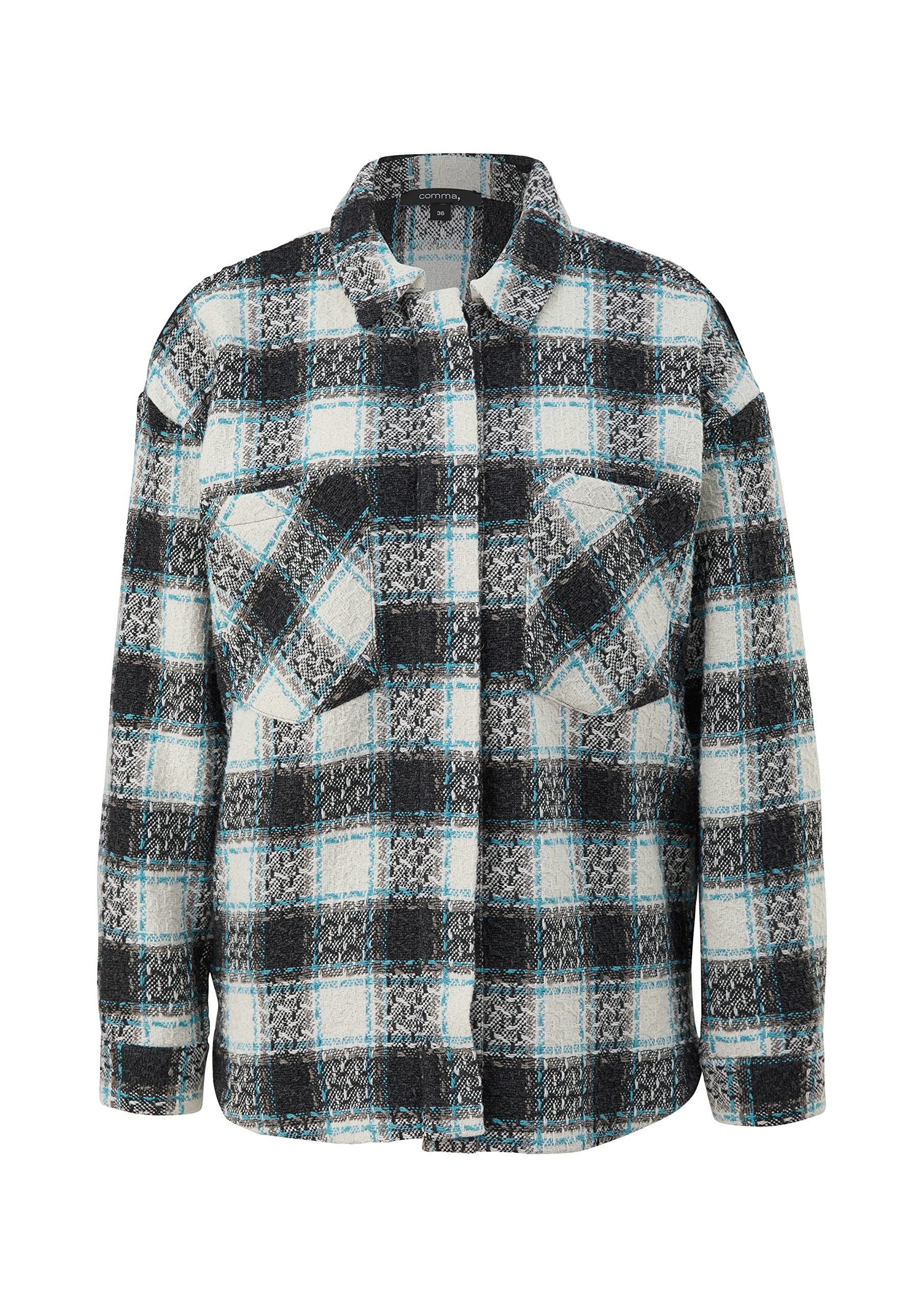 comma-blazer-kariert-damen-overshirt-gr-34 image 4