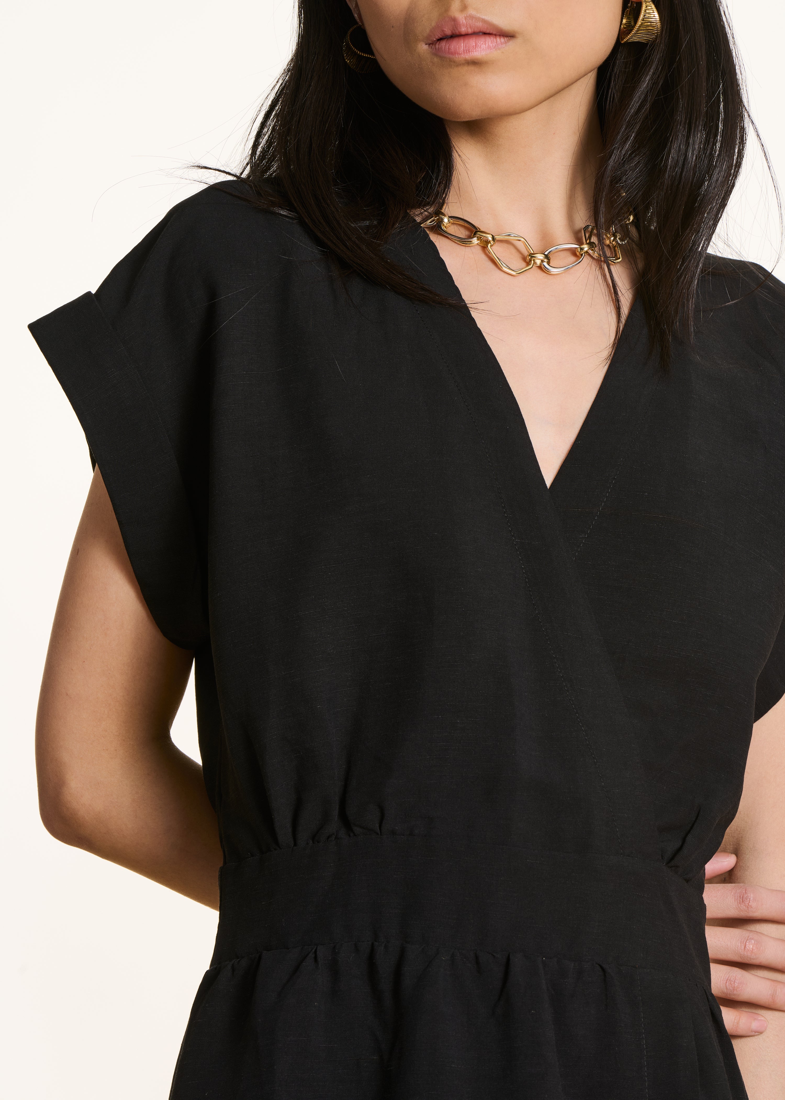 la-f-e-marabout-e-fresa-kleid-lang-schwarz-wickel-damen image 4