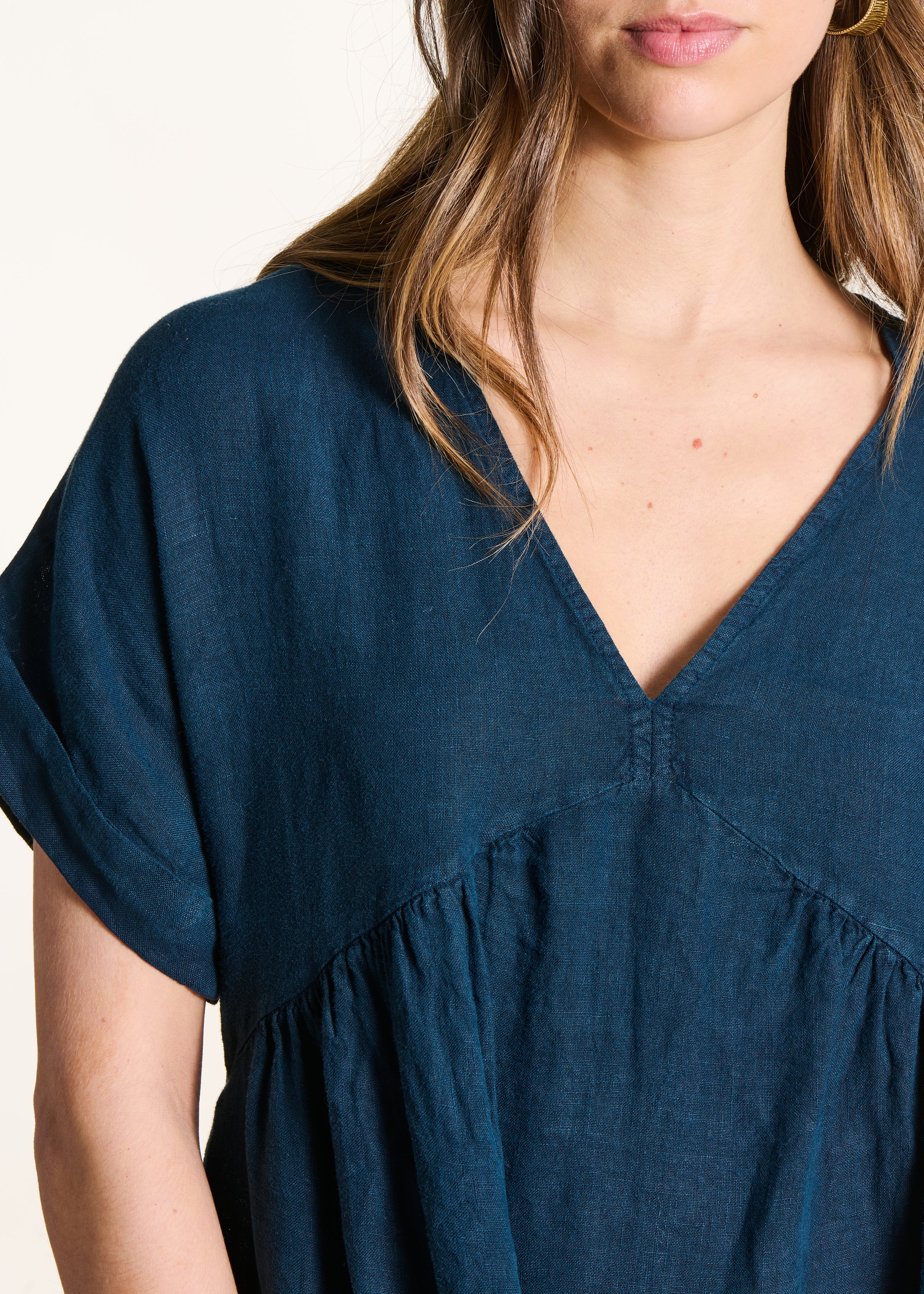la-f-e-marabout-e-darling-kleid-petrol-lang-leinen image 4