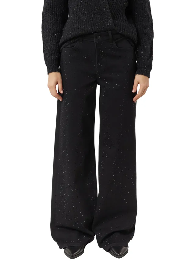 comma-jeans-2175749-schwarz-flared-40w-32l image 1