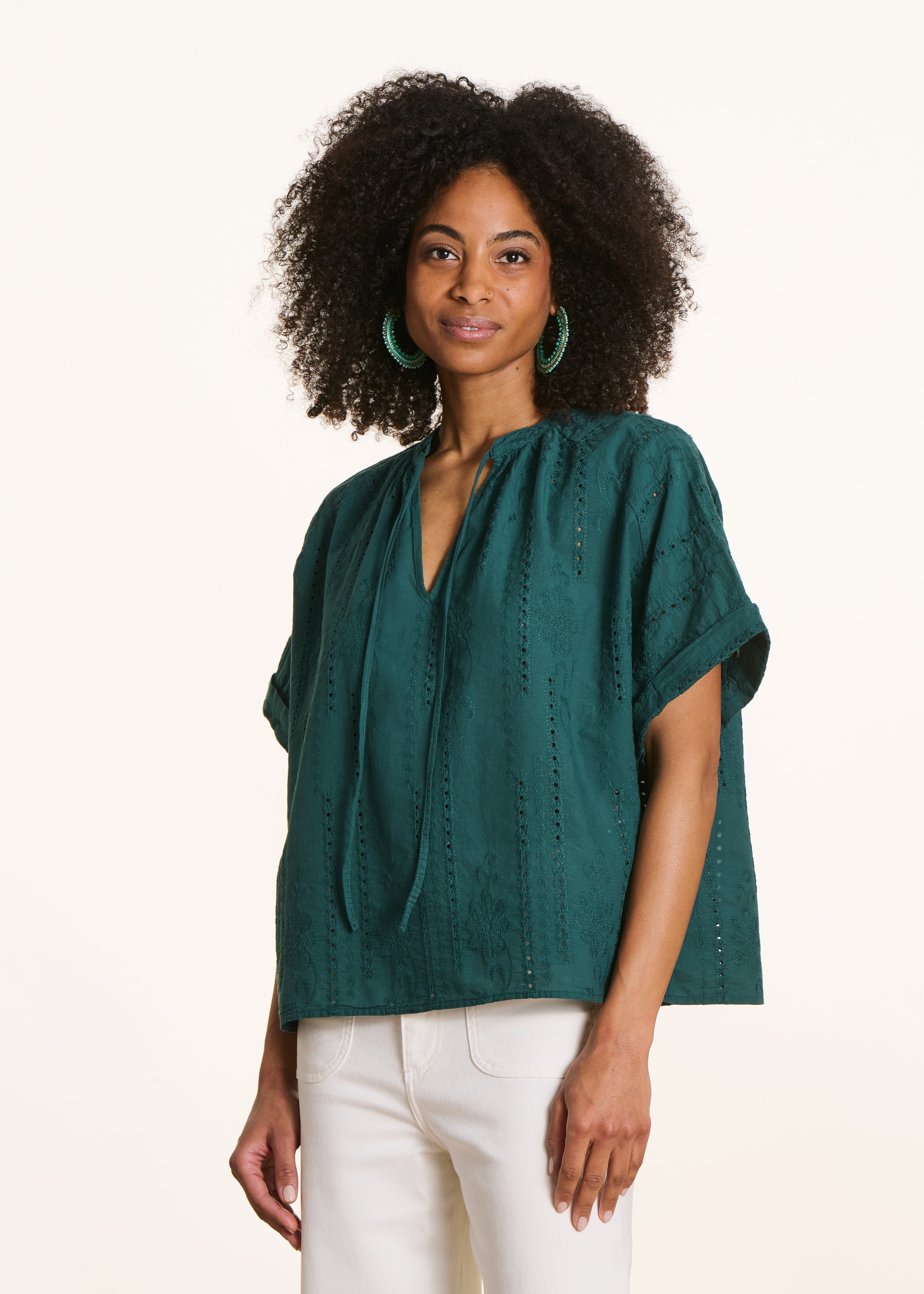 la-f-e-marabout-e-felina-bluse-gr-n-stickerei-gr-38 image 1