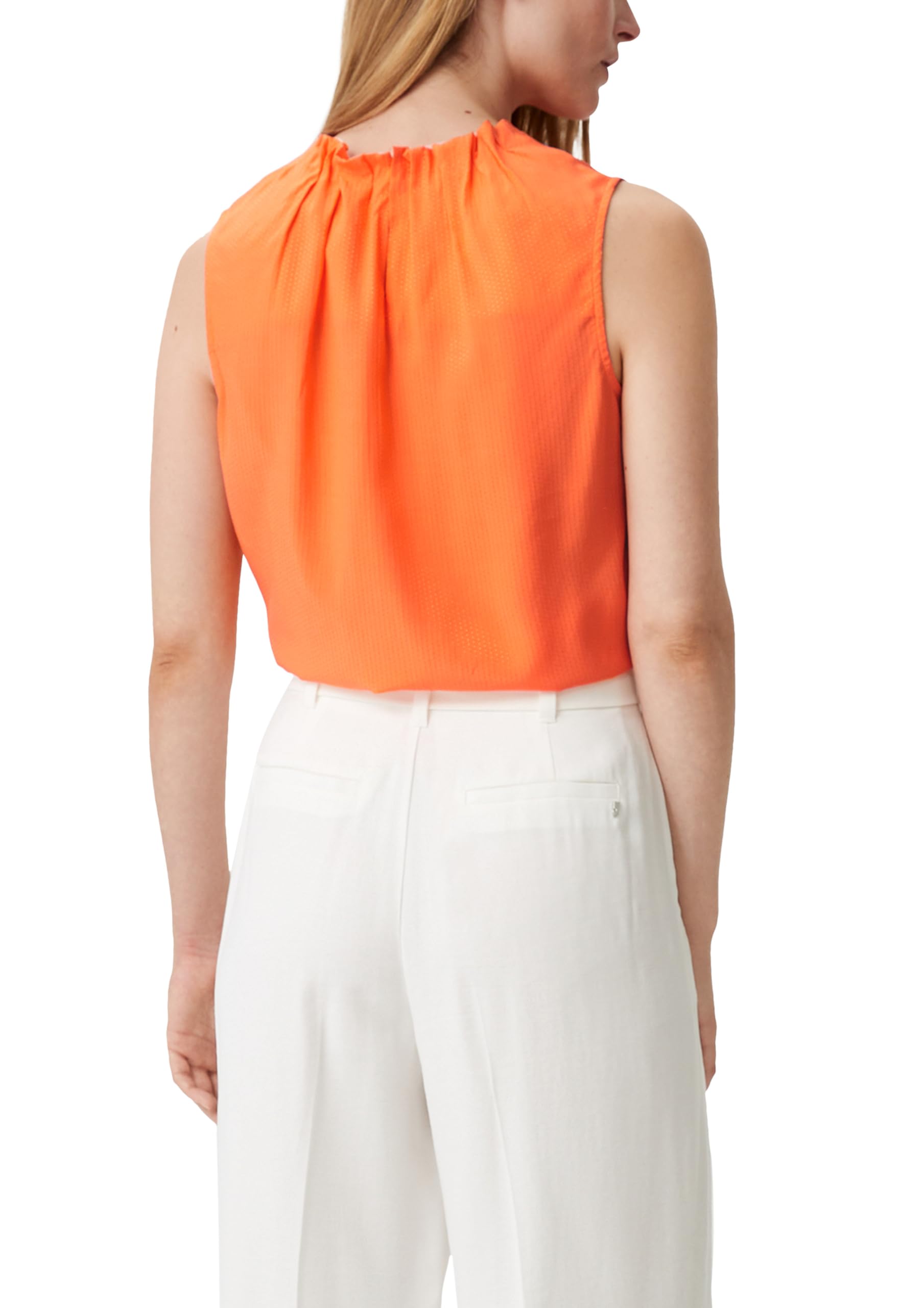 comma-viskosebluse-raffung-damen-orange-gr-38 image 2