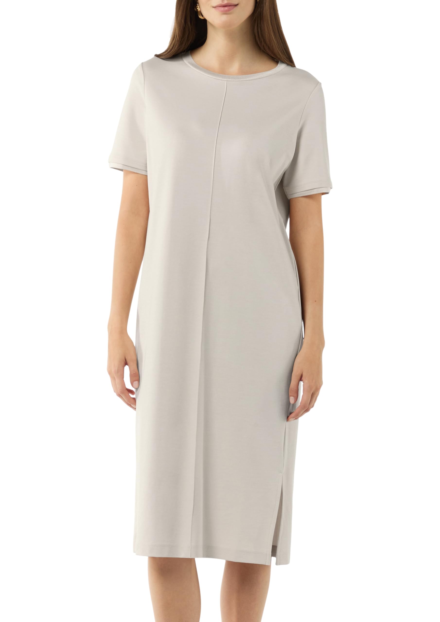 comma-t-shirt-kleid-kleid-helles-beige-gr-42-mit-schlitz image 7