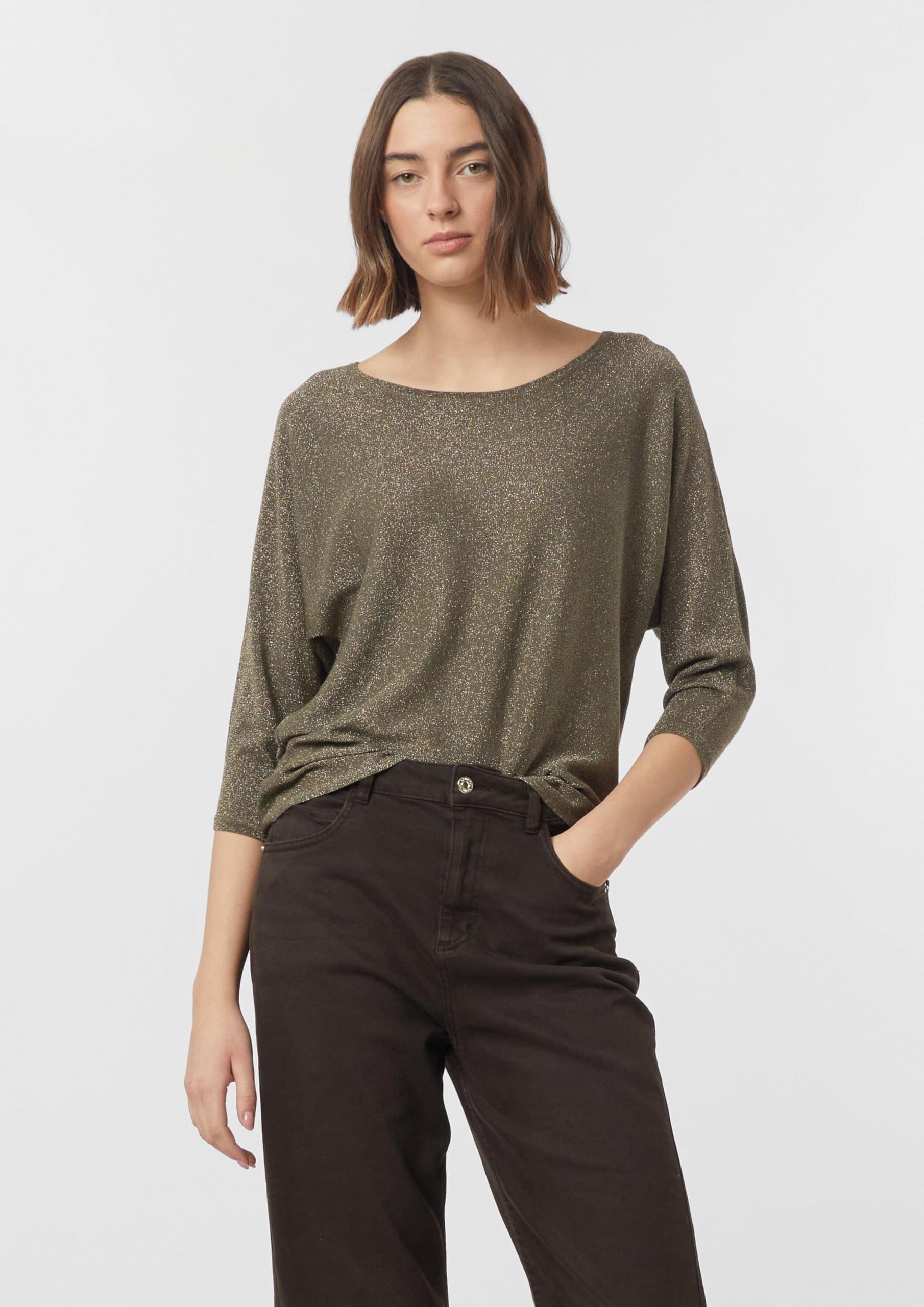 comma-feinstrickpullover-mit-glitzergarn-3-4-arm-gr-38 image 6