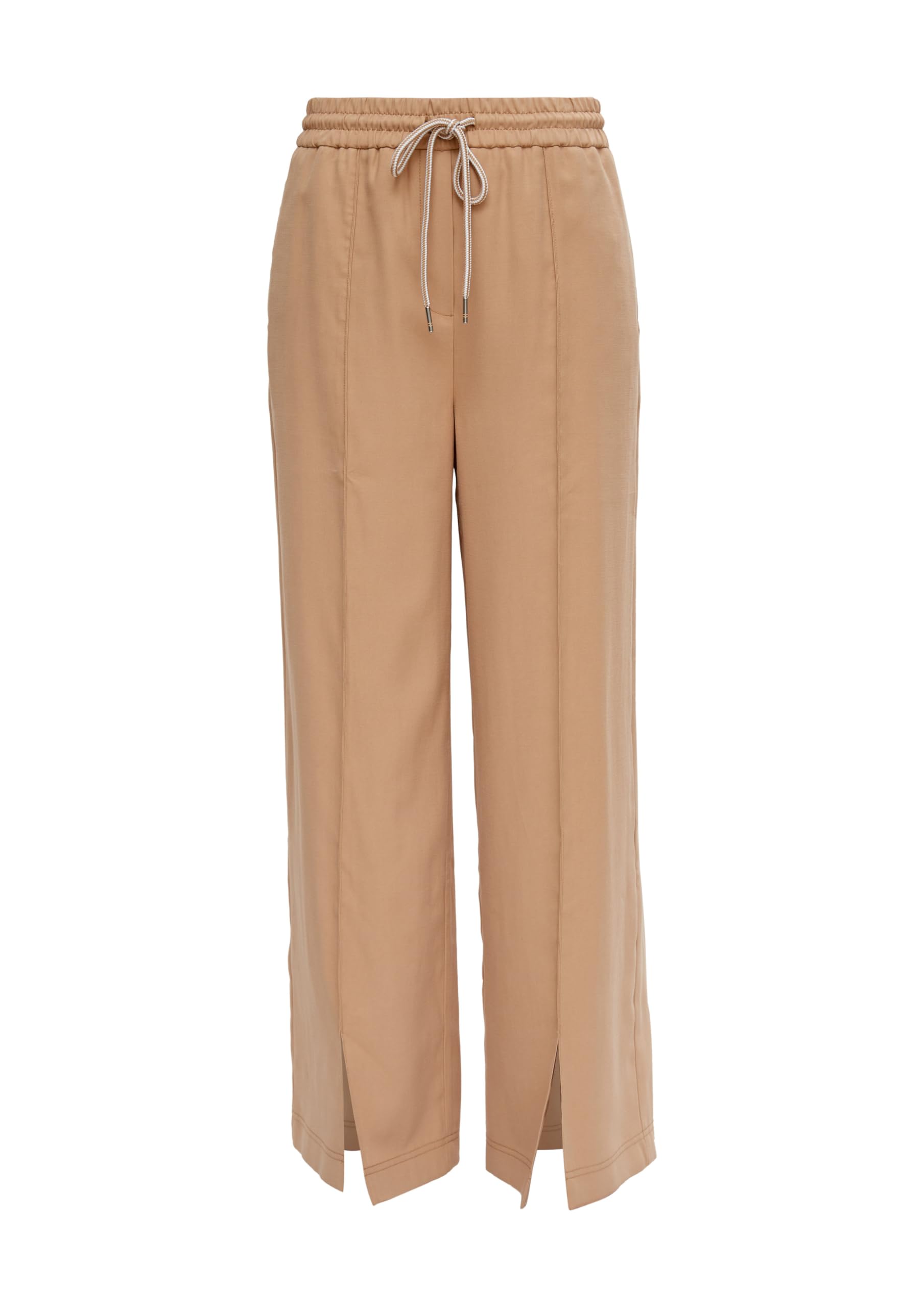 comma-trousers-marlenehose-gr-44-beige-saumschlitz-gummibund image 4