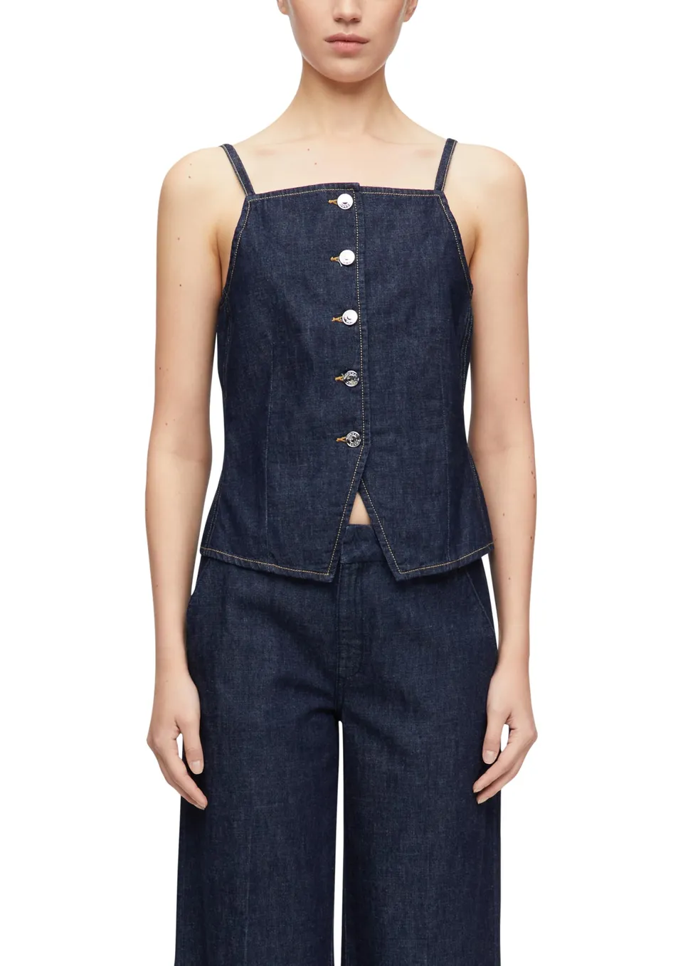 comma-jeans-denim-top-karreeausschnitt-gr-38-rmellos image 1