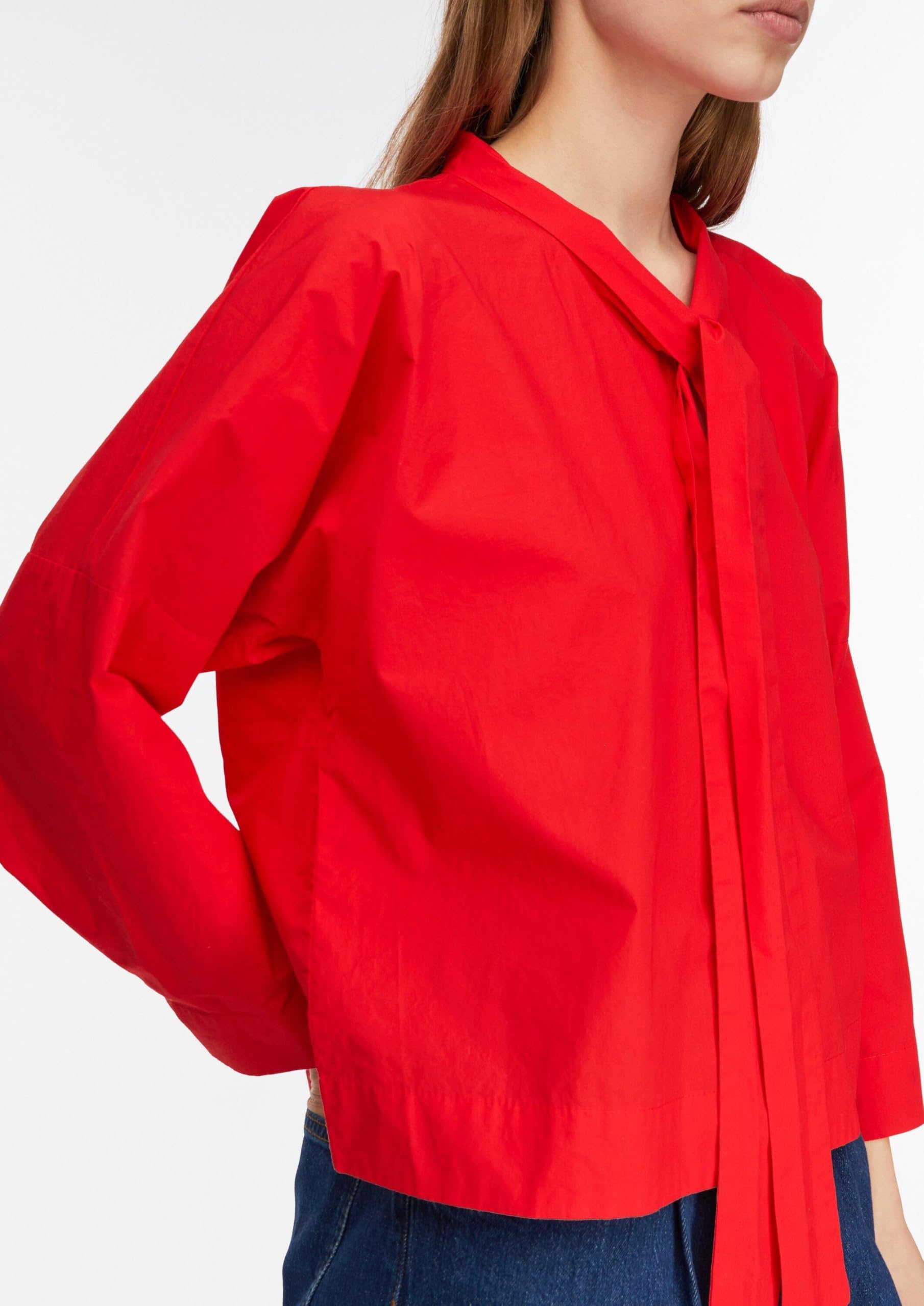 comma-damen-bluse-stehkragen-loose-fit-bindeschleife-gr-36 image 3
