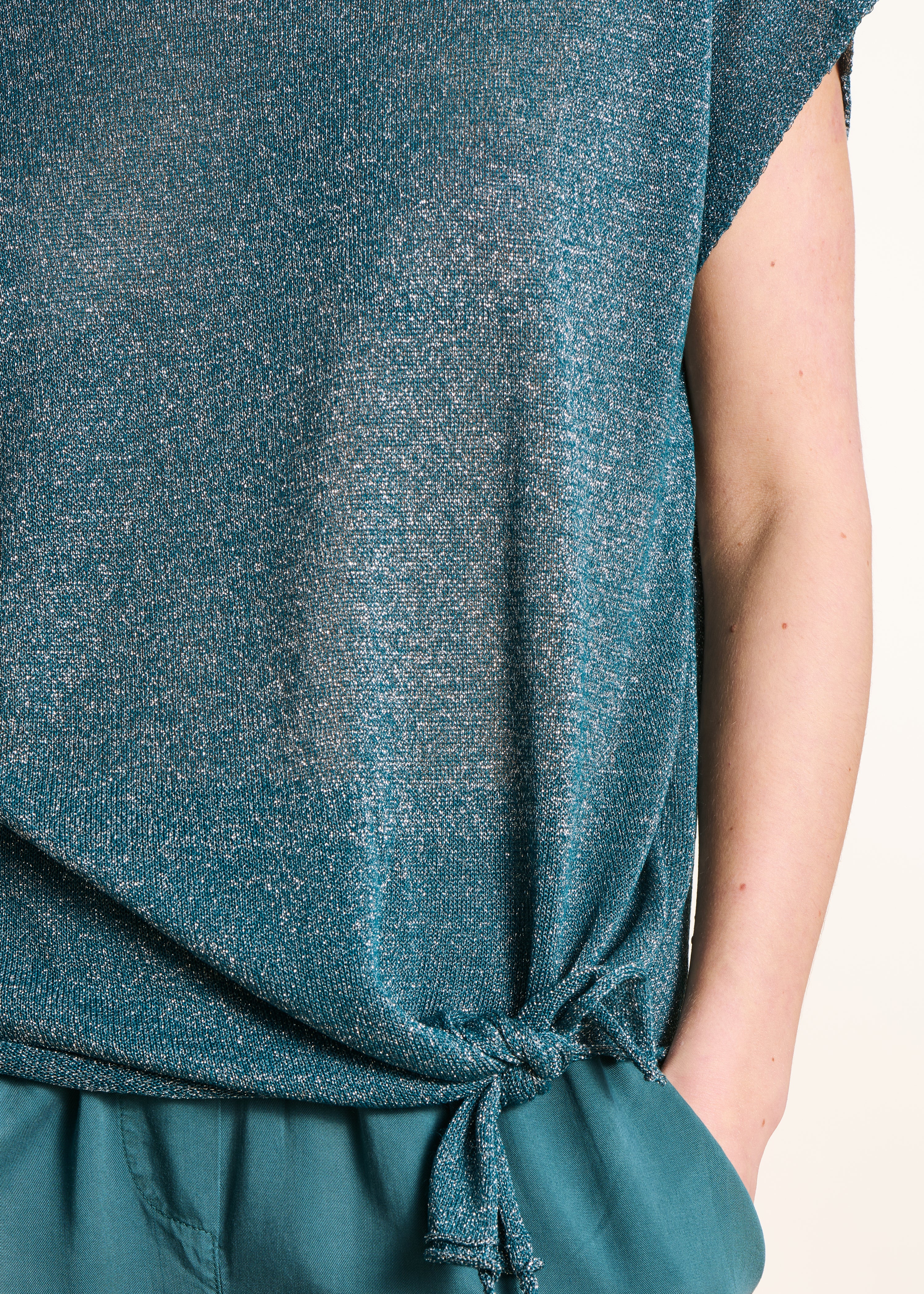la-f-e-marabout-e-pullover-petrol-damen-feinstrick-kurzarm image 5