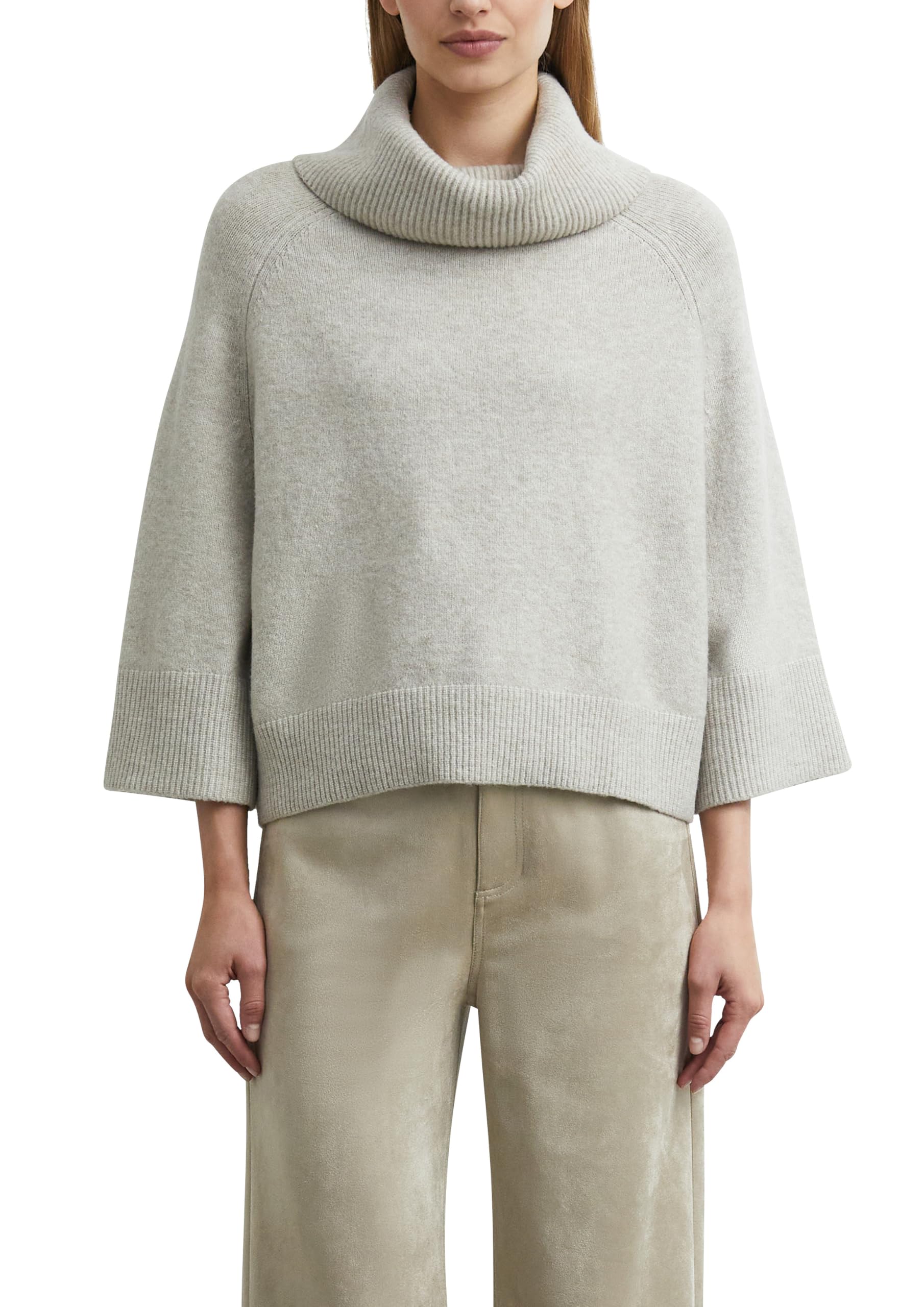 comma-poncho-pullover-rollkragen-loose-fit-beige image 8