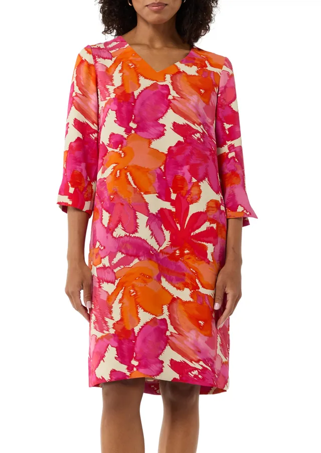 comma-cr-pe-kleid-damen-gr-40-koralle-allover image 1