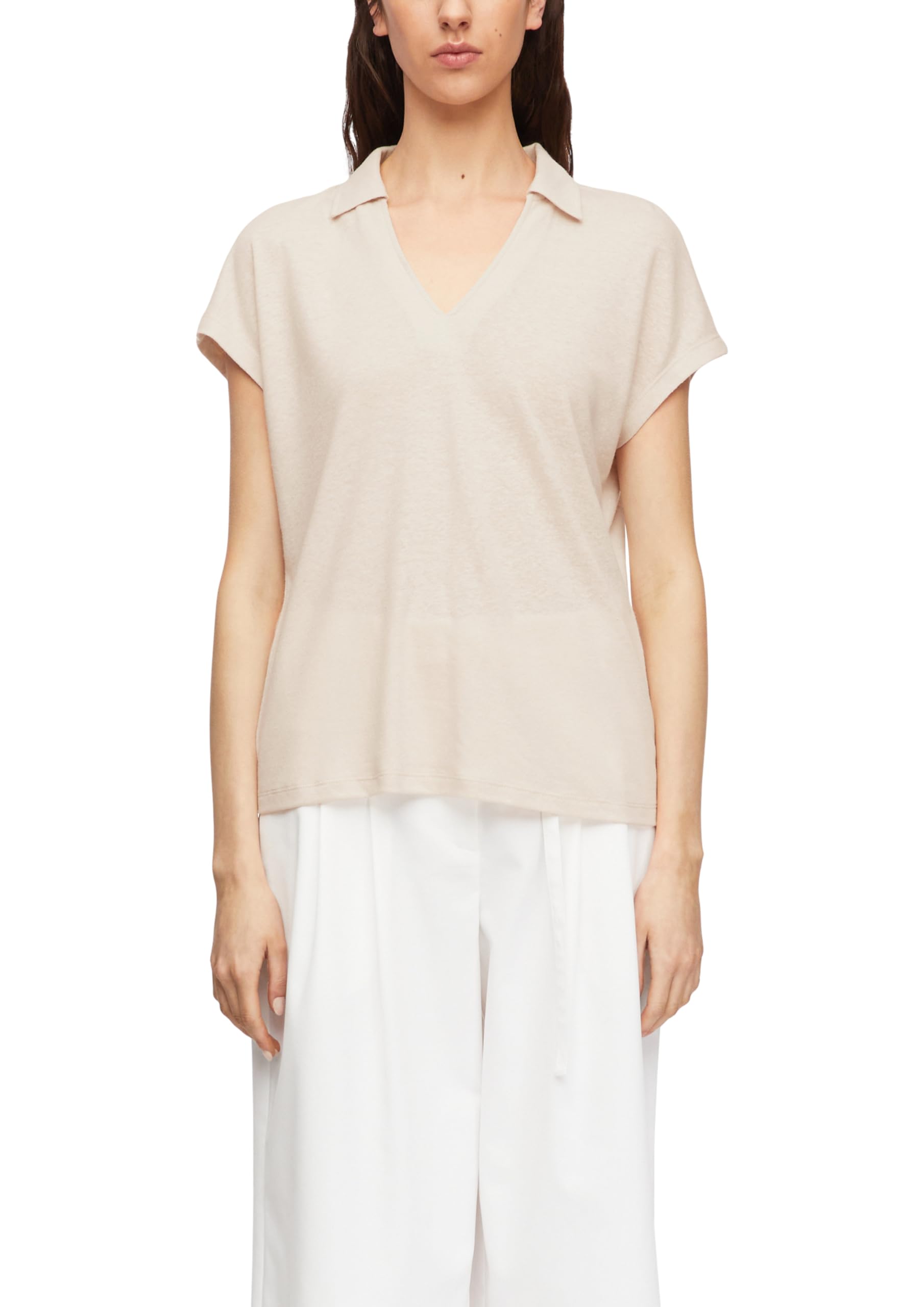 comma-tops-polo-shirt-leinenmix-schwarz-gr-48 image 7