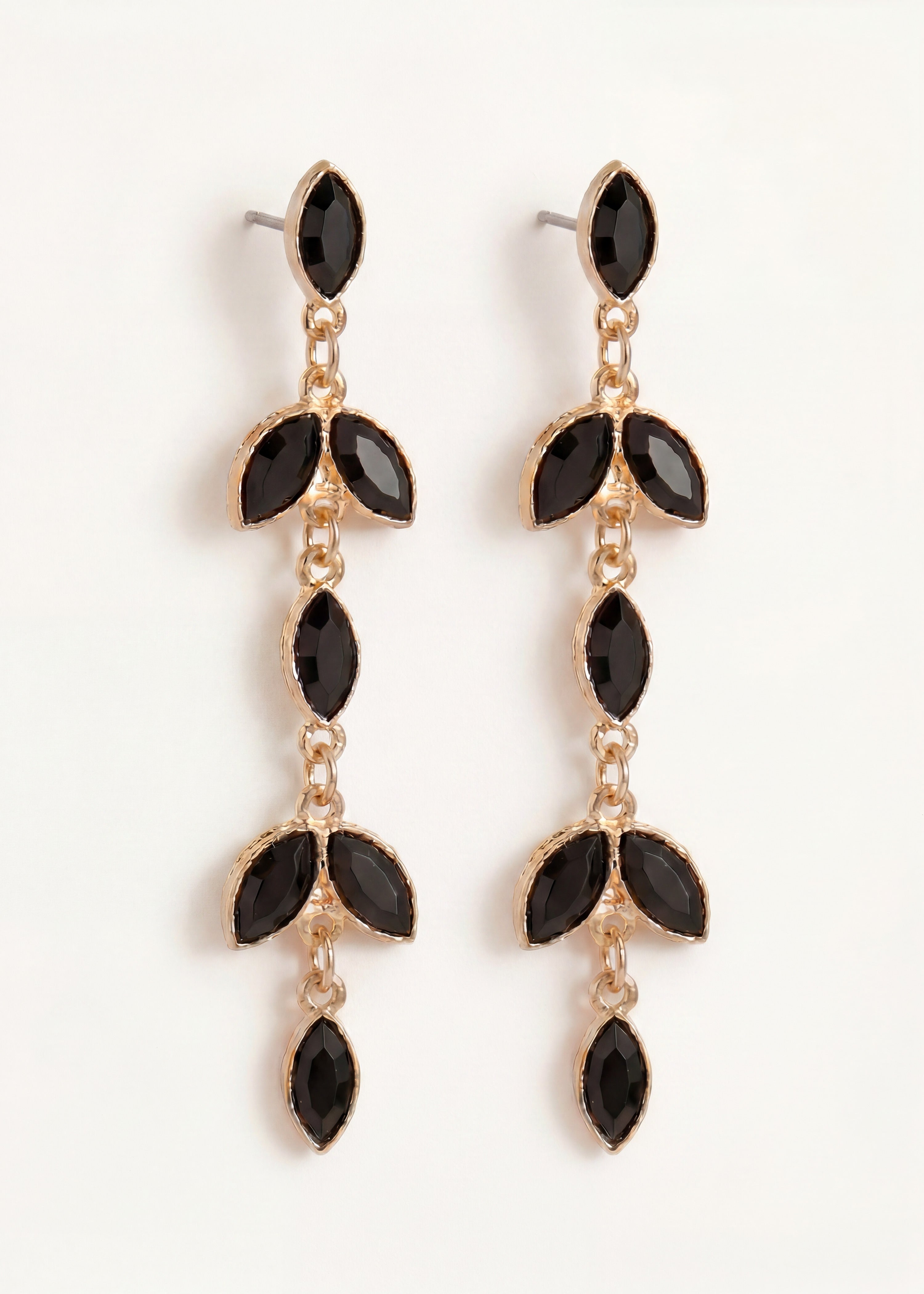 la-f-e-marabout-e-ohrringe-schwarz-gold-h-ngeohrringe-blumen image 3